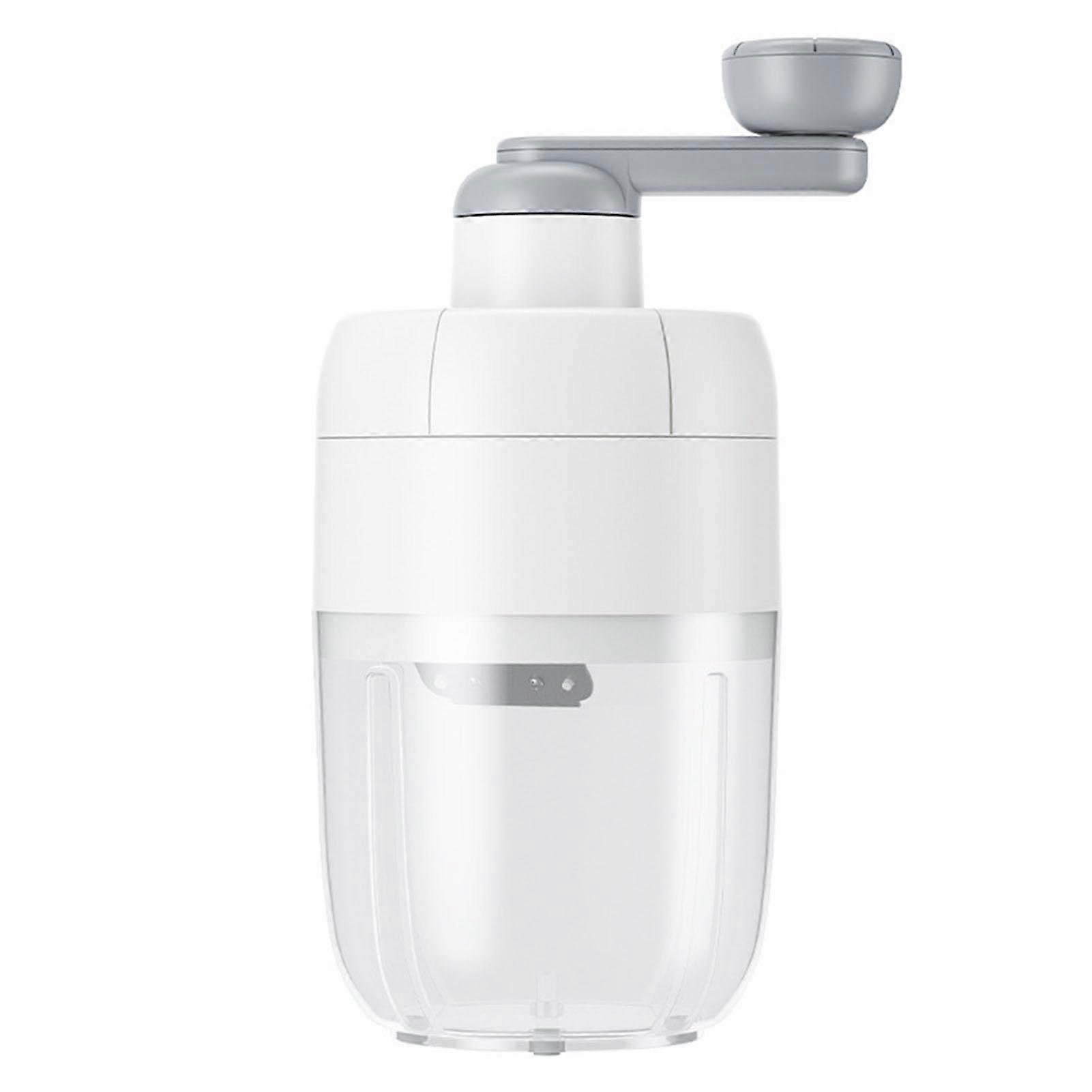 Portable, Manually Shaved Ice Maker with Stainless Steel Blades, Transparent Ice Box