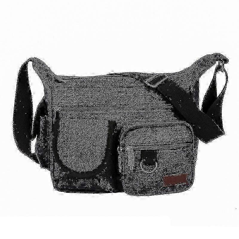 Large Canvas Hobo Messenger Bag with Multiple Pockets and Shoulder Strap