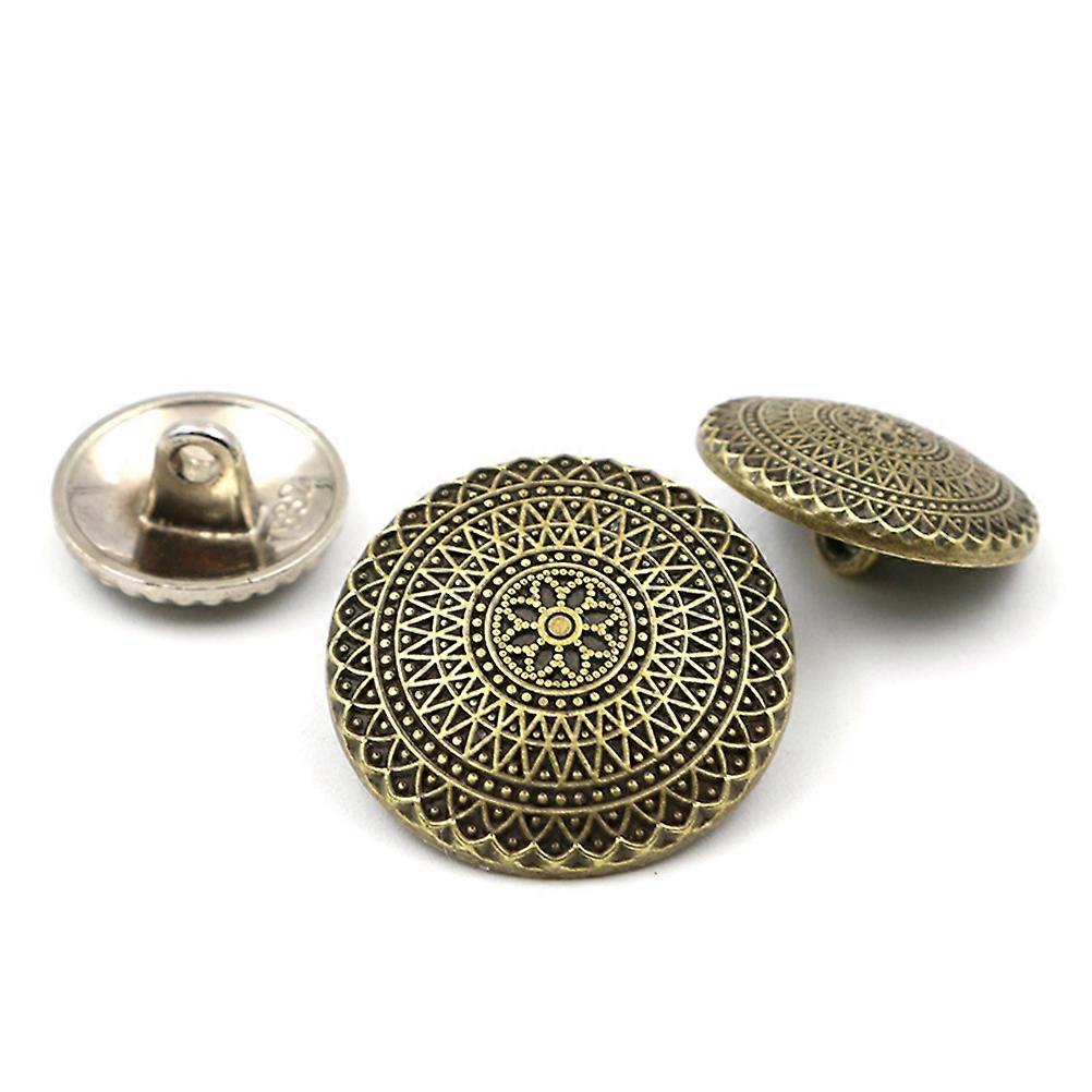 Metal Buttons Handle Round Fastener DIY Sewers 100Pcs Golden 18mm