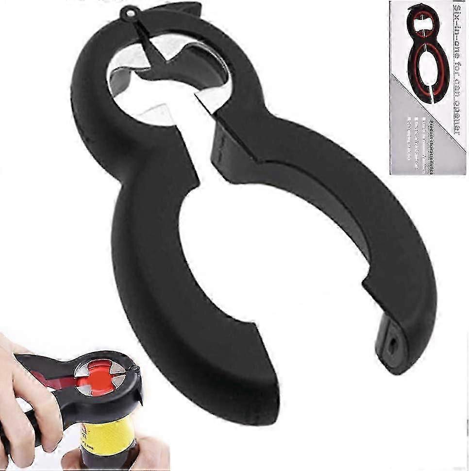 6 en 1 multifonction Jar Twist Bottle er, 6 en 1 Can er, All In One Jar Gripper Can Wine Beer Lid Twist Off Jar er Claw