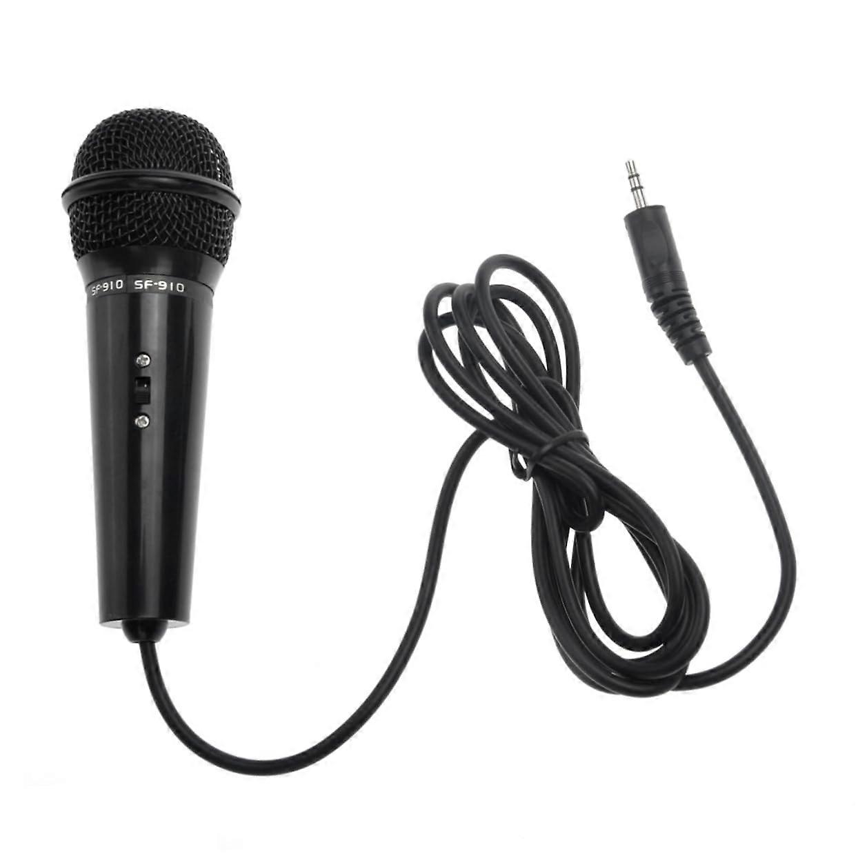Microphone For Computer -910 3.5mm Stereo Capacitor Noise Cancelling Mini Tripod Clip Black
