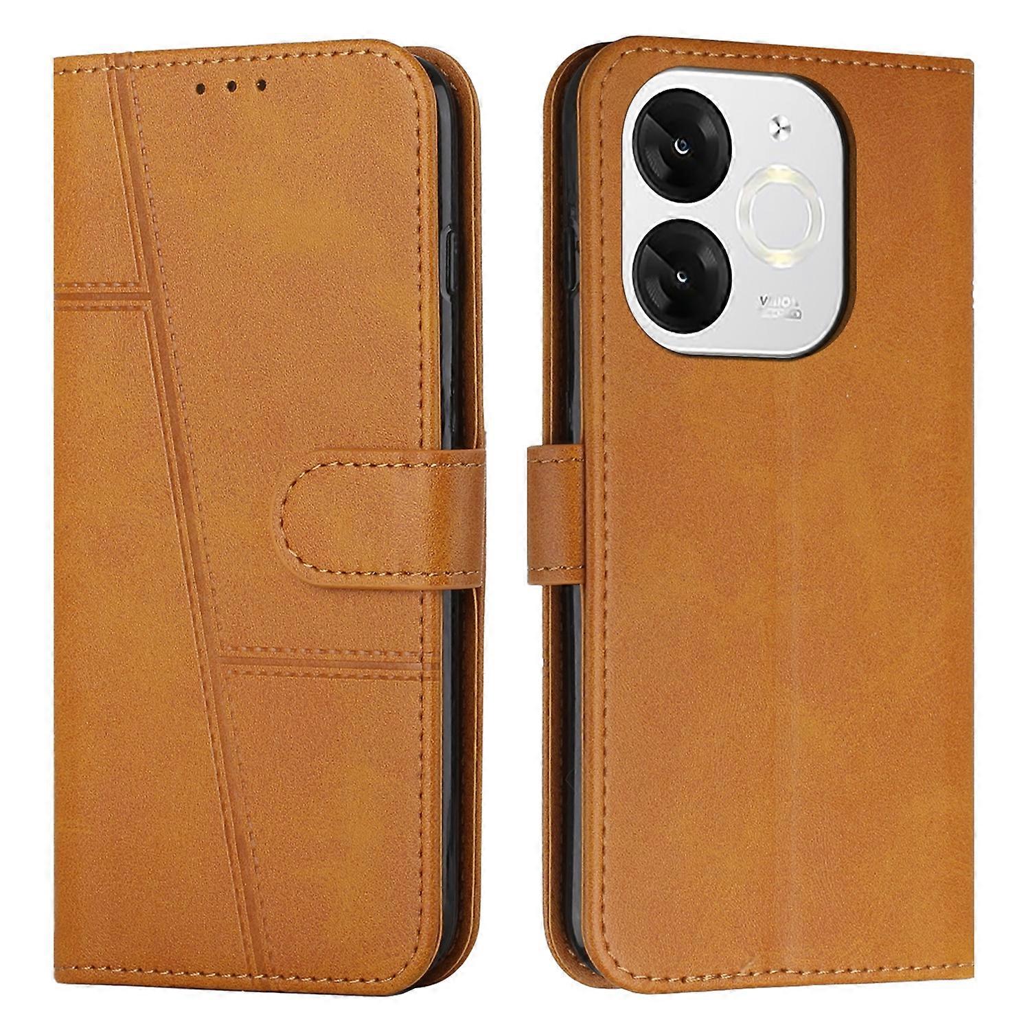 For itel A80 Stitching Calf Texture Buckle Leather Phone Case