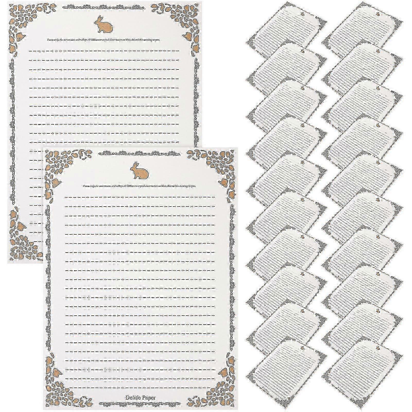 50 Sheets Decorative Retro Writing Paper Vintage Blank Letter Paper