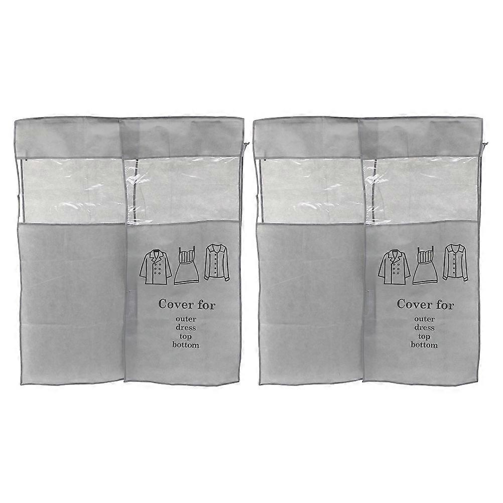 Clothes Rack Protectors Moisture Resistance Non-Woven Fabric Grey 107.00X93.00X0.20CM Home Use 2Pack