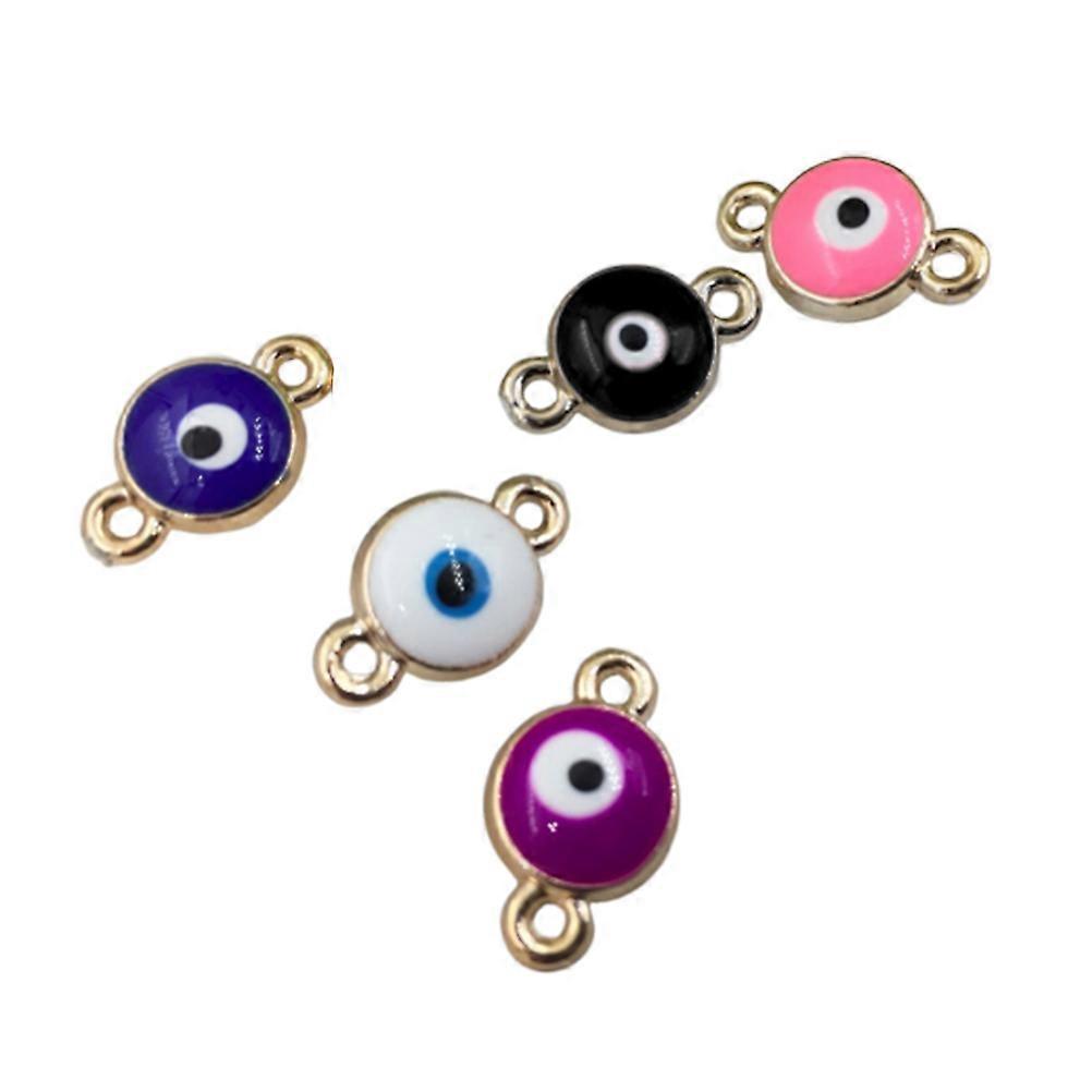 Diy Jewelry Connector Set Blue Eye Charm Connector For present Giving Rose Gold 50Pcs