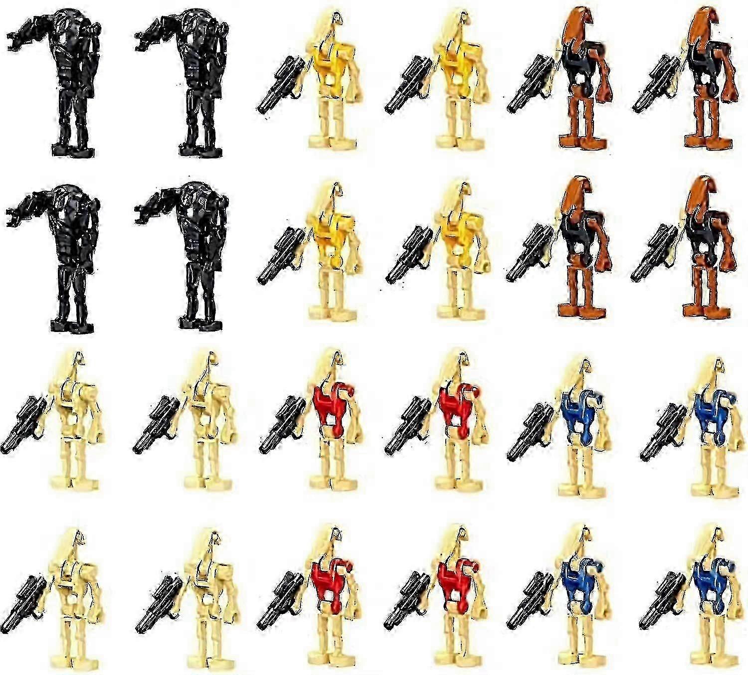 24個スターウォーズバトルドロイドビルディングブロックセットミニアクションフィギュアドールコレクションおもちゃの装飾誕生日プレゼント