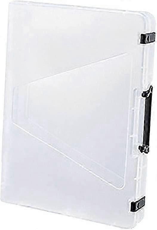 حامل مستلزمات بلاستيكية شفافة محمولة وثيقة ورقة مكتب ورقة منظمي القضية ، A4 سميكة أسود