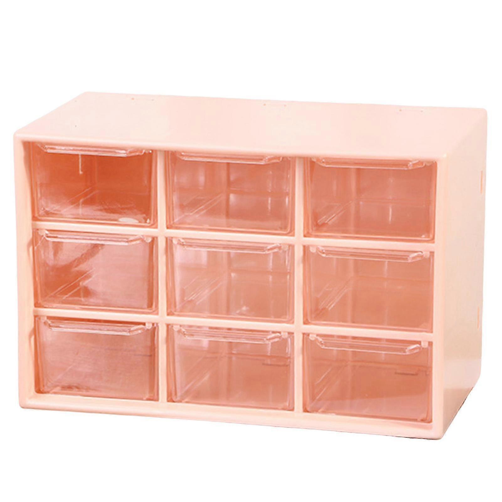 Storage Cabinet Organizer Drawer High Capacity with Hanging Hole Transparent And Visible Space-saving 6/9 Drawers Makeup Holder for Home
