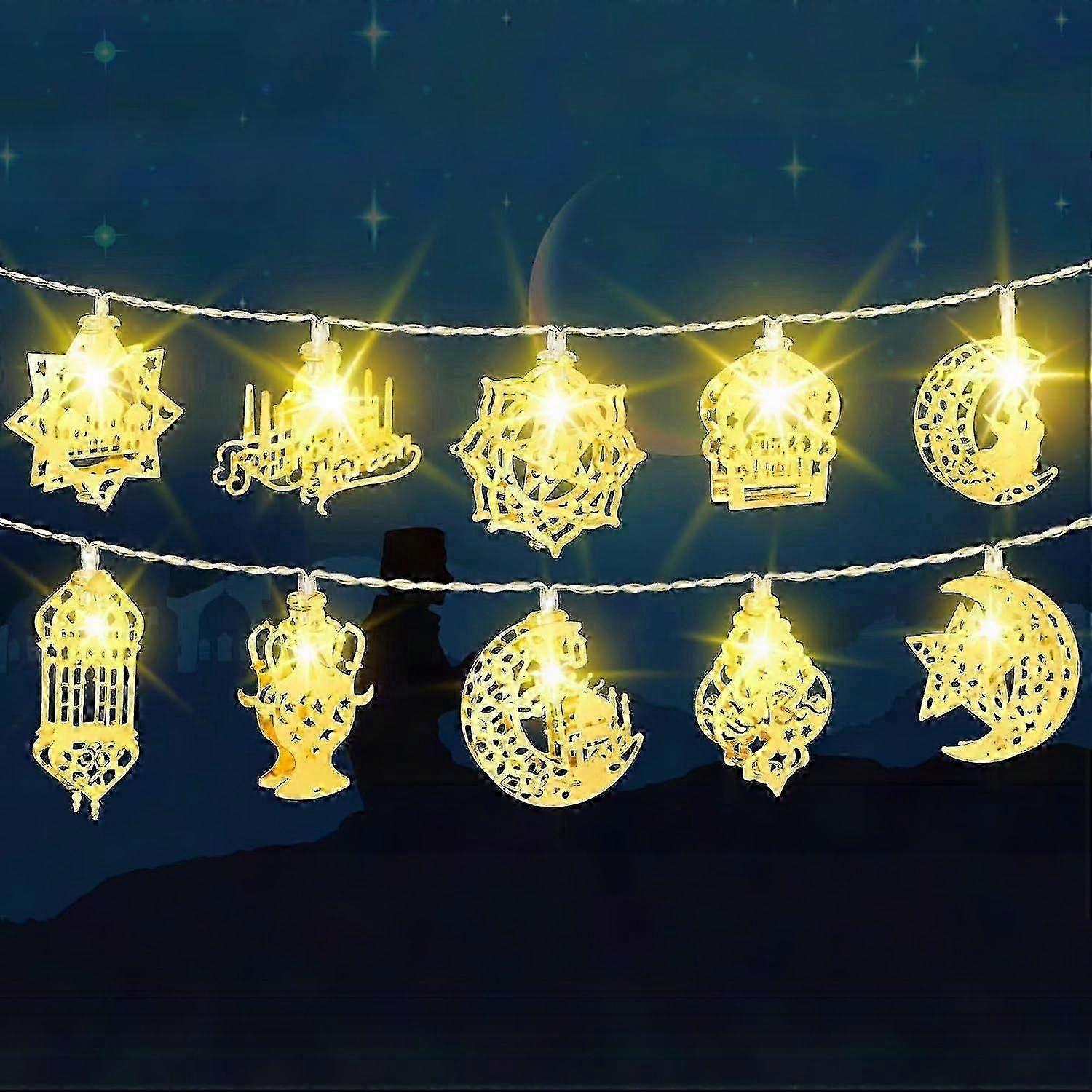 Islamic Celebration LED String Lights for Ramadan and Eid Home Decor 2024 Party Essentials