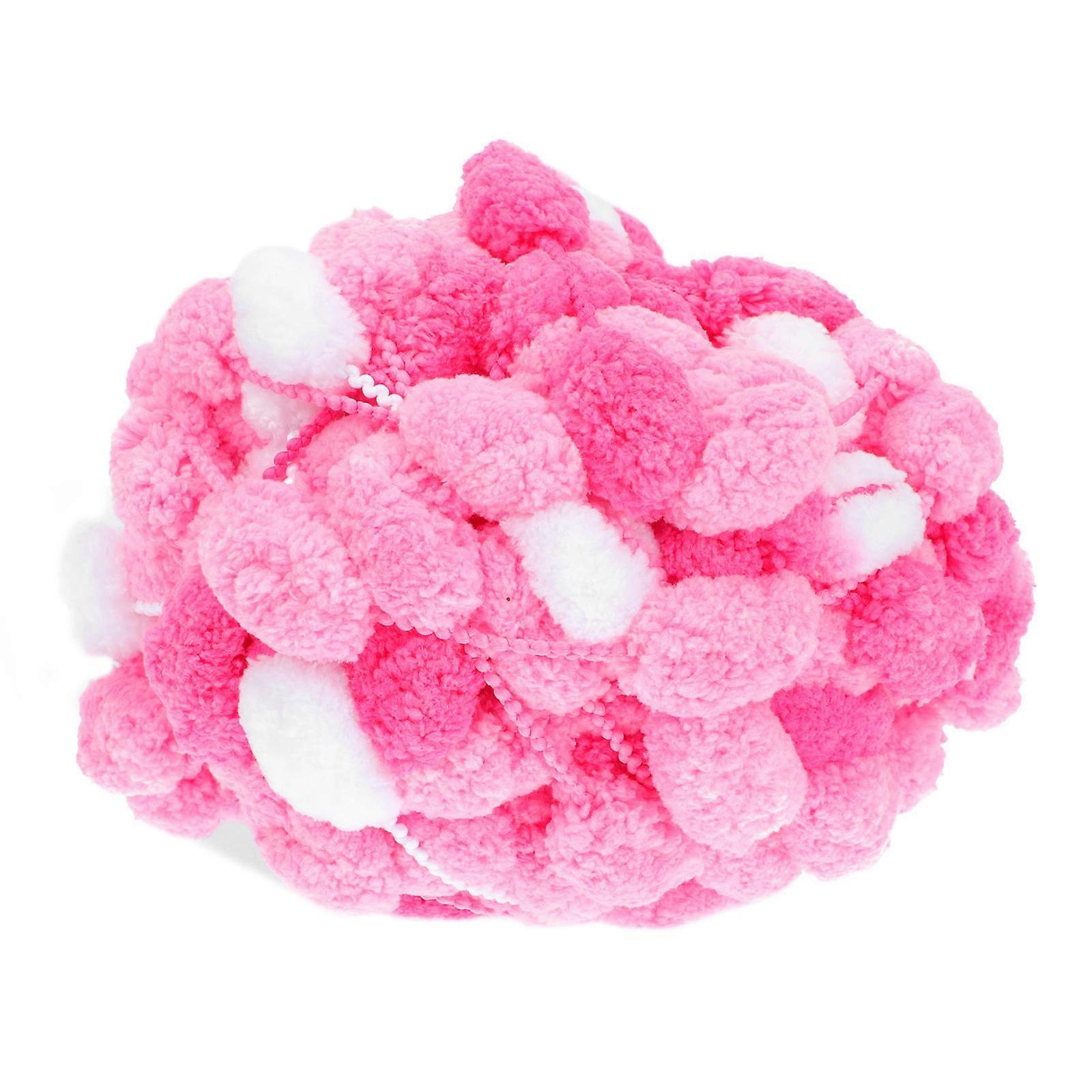 Diy Woolen Yarns Thick Yarn Hand-knitting Woolen Yarns Craft Enthusiasts Pink 2000x2cm Knitting 1 Roll