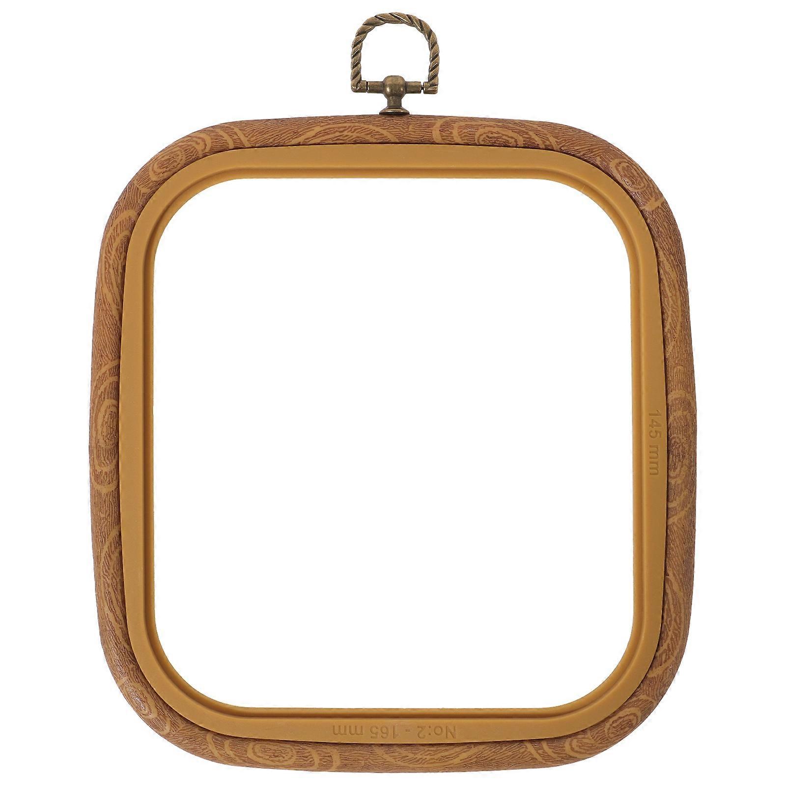 Embroidery Hoop Imitated Embroidery Hoops Square Shape PP Plastic Material For Needlework Diy Enthusiasts 1Set