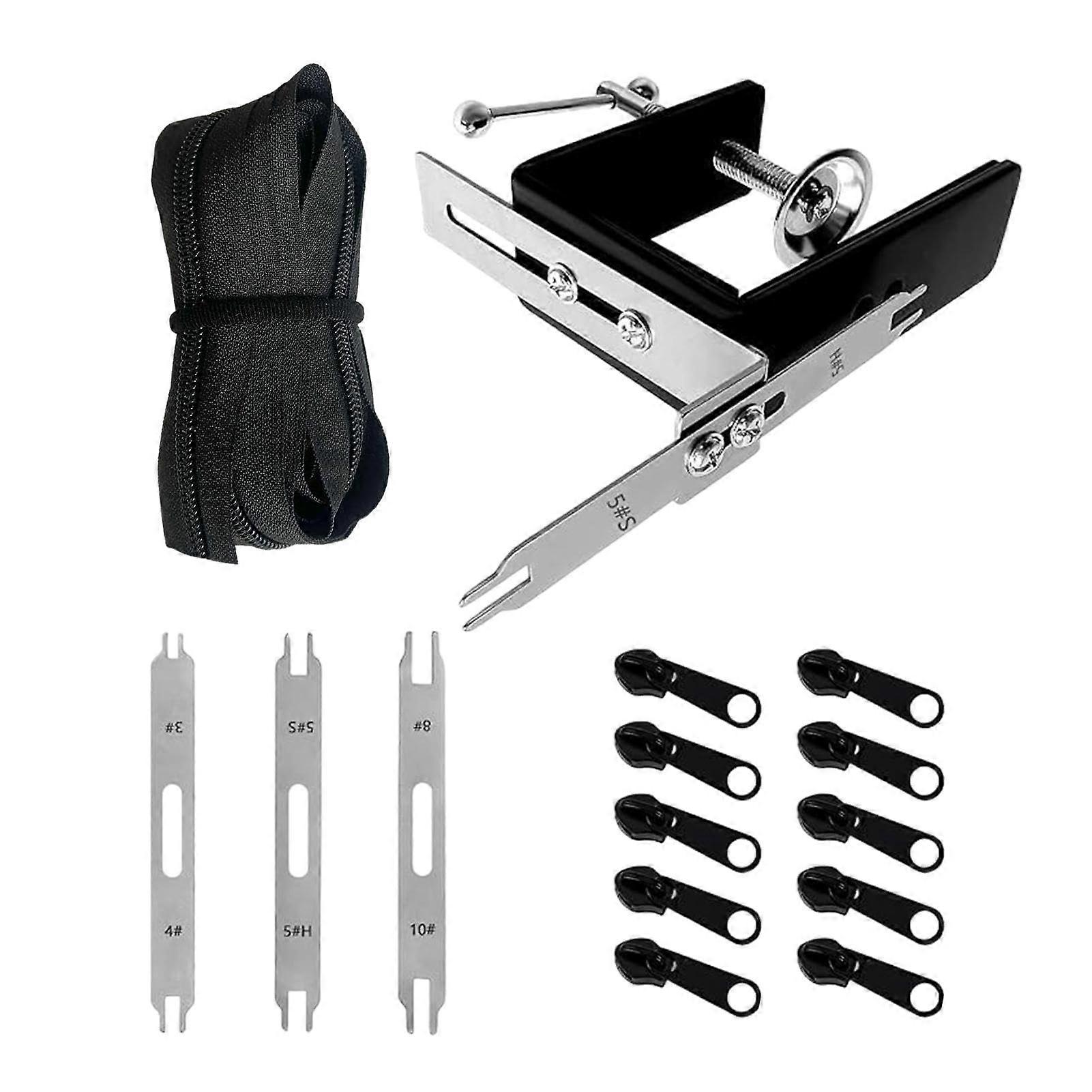 Zipper Tool Set, Zipper Pulling Tool  Stainless Steel Zipper Fastening Tool, Multifunctional Zipper Slider