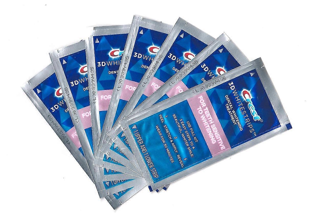 2025 Crest 3D Whitestrips Sensitive Teeth Whitening Kit, 7 Days Treatments