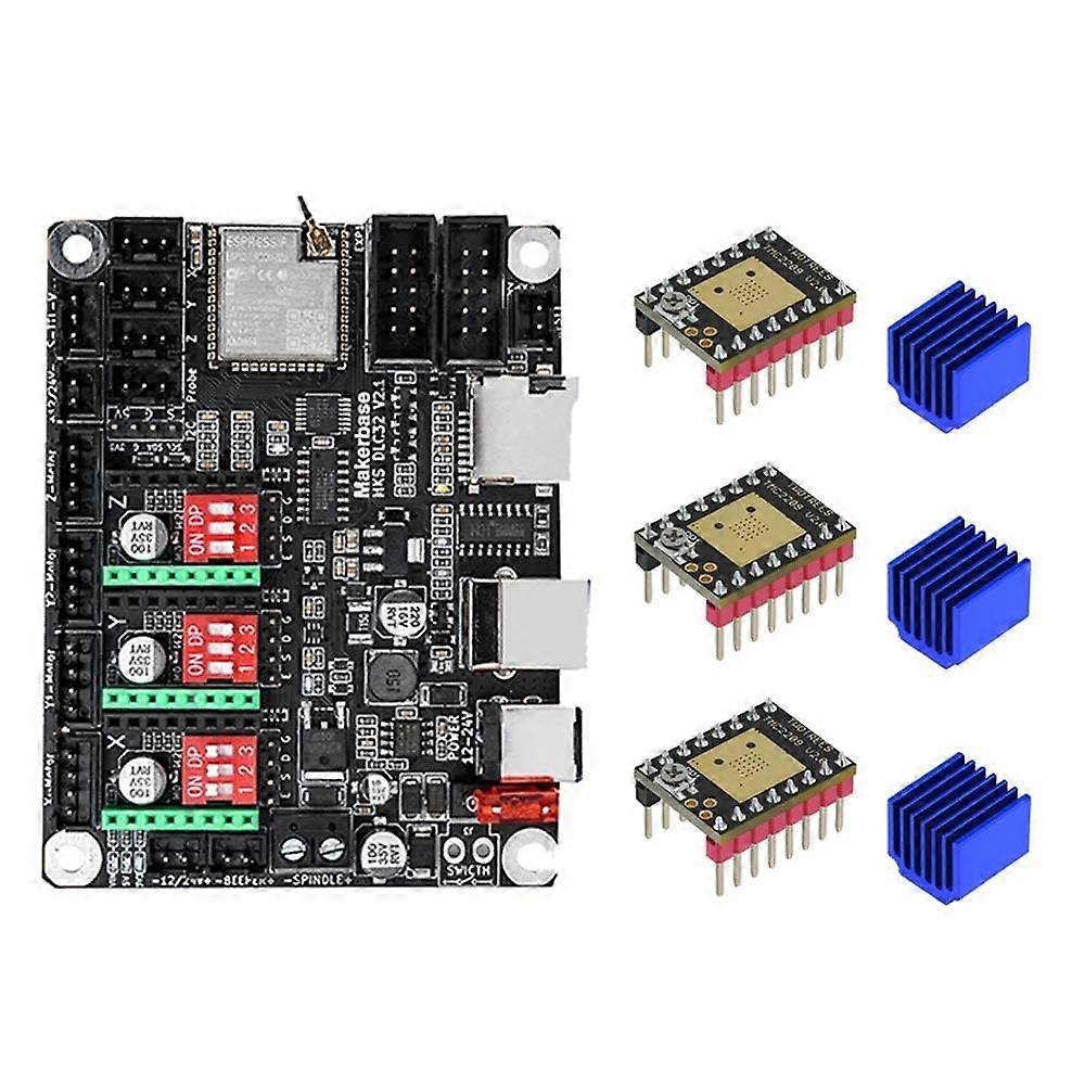 Twosheep Makerbase MKS DLC32 V2.1 32bit Motherboard Offline Controller WiFi TFT Touch Screen TS24/TS35R For Laser Engraving Machine (Standard 2)