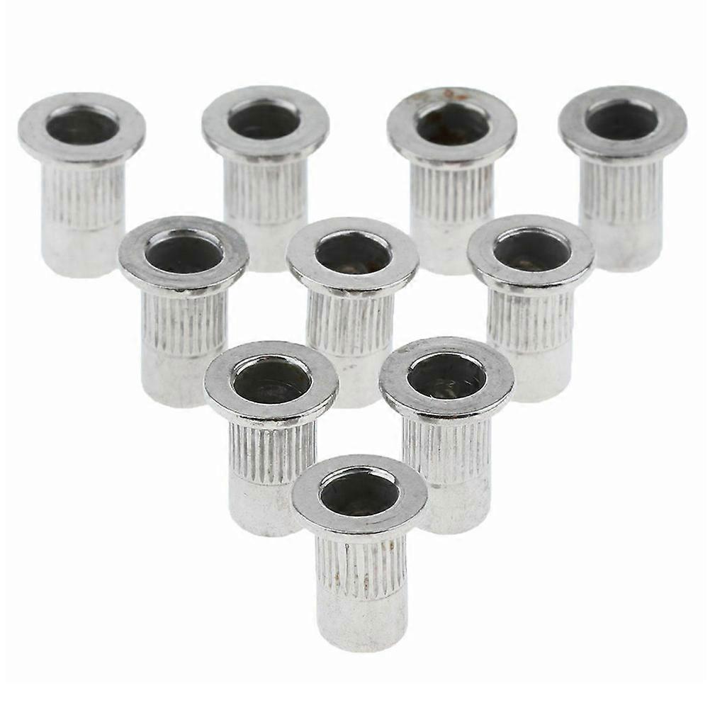 Flat Head Rivet Nut Stainless Steel Fixing Automotive Furniture 10Pcs