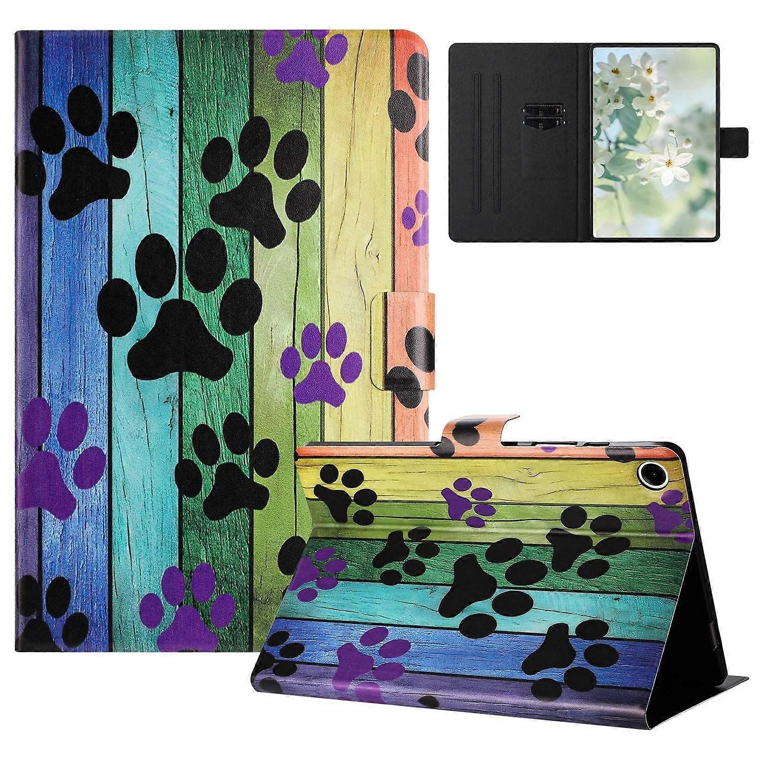 For Lenovo Tab M10 Plus (3rd Gen) TB-128F Case Pattern Printed Stand Litchi Texture Leather Tablet C