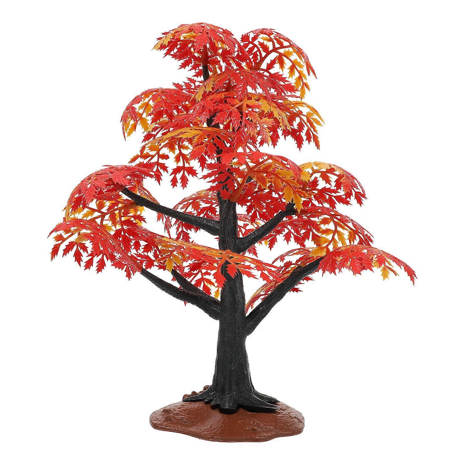 Miniature Maple Tree Model - Artificial Tree Scenery Landscape Model - Diorama Supplies - Dollhouse Plant Mini Tree Garden Decor - Plastic Trees For