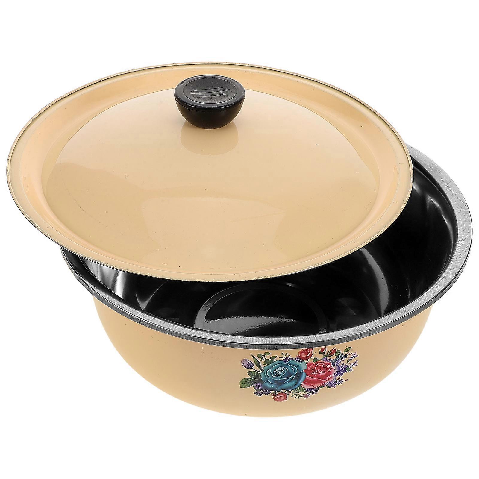 Retro Egg Cake Bowl for Kitchen Use Functional Large Stainless Steel Basin