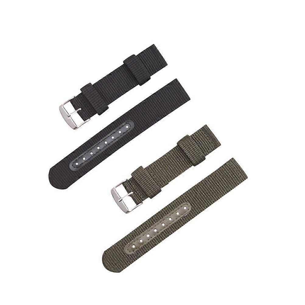 Nylon Watchband Breathable Strap for 2Pcs Sports Usage