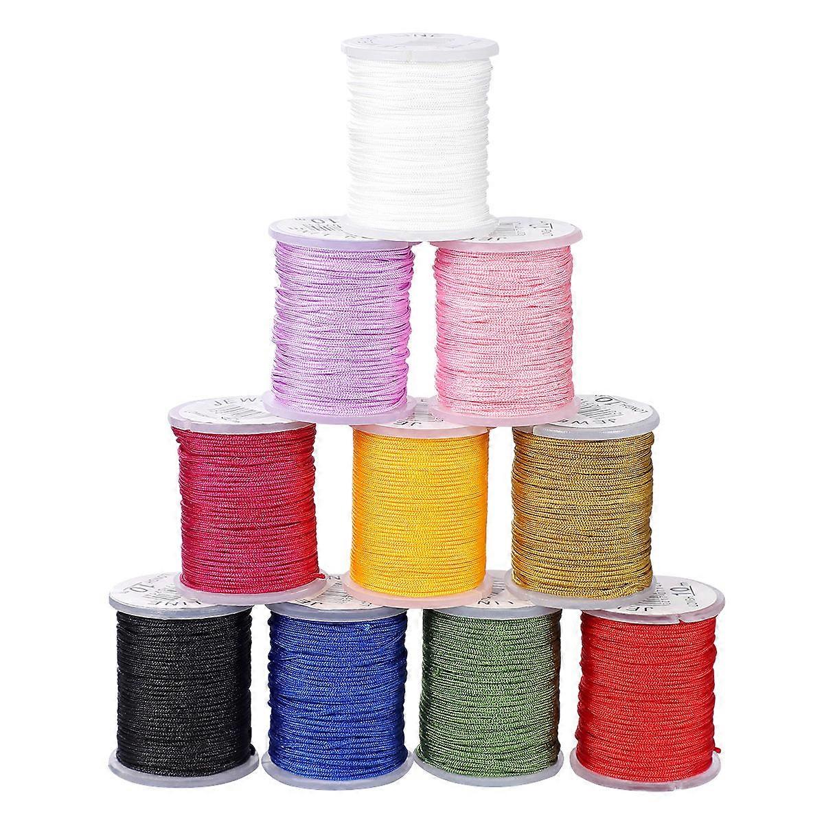 TINKSKY Colors 0.8mm Nylon Beading String Knotting Cord for DIY Jewellery Making 1 Set