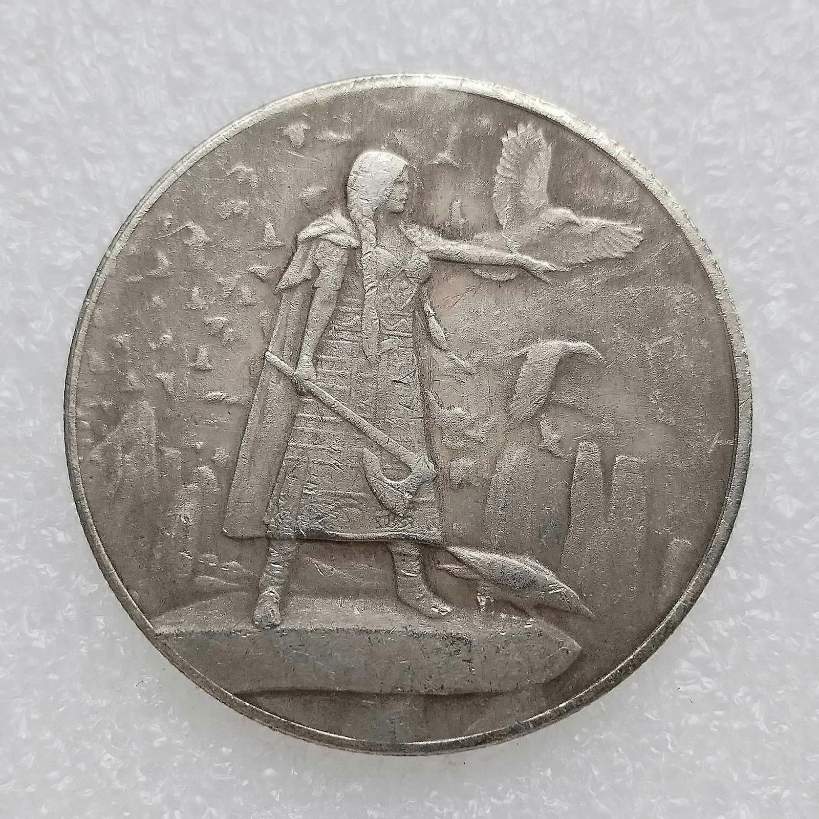 Antique Crafts American Stray Coins Brass Silver Plated Commemorative Coin Collection Standard Edition 3 Inch Diameter