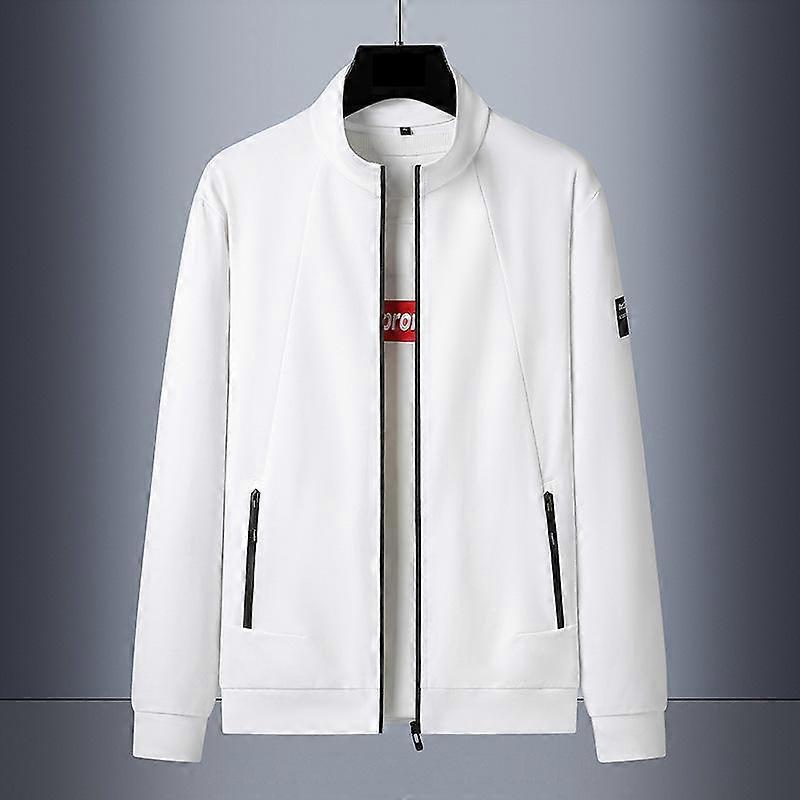 M-7XL Men's Spring and Autumn Jacket, Casual Stand Up Collar Jacket, Plus Size Thin Long Sleeved Sweater