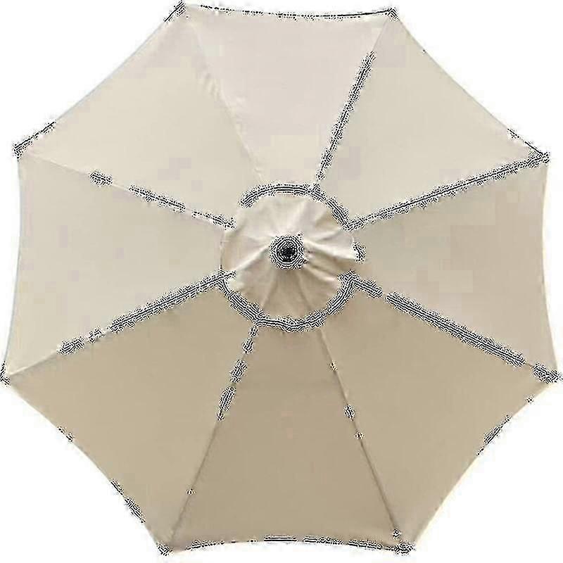 غطاء بديل للمظلة، 8 أضلاع، 3 أمتار، مقاوم للماء، مضاد للأشعة فوق البنفسجية، قماش بديل، بيج