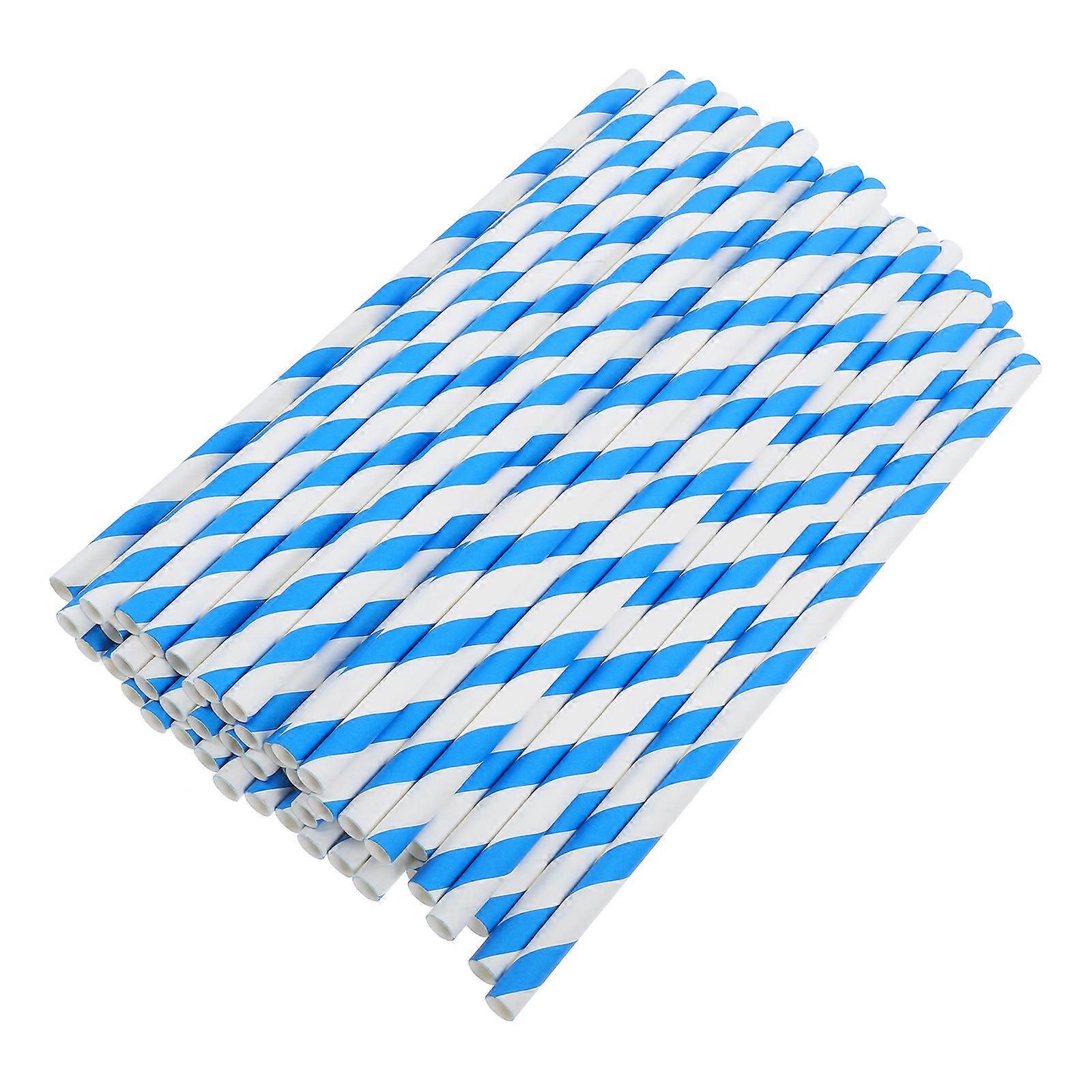 50pcs Blue White Cotton Candy Paper Sticks for Commercial Automatic Machines, Heavy Duty Candy Floss Supplies for Parties, Events, Homemade Treats,