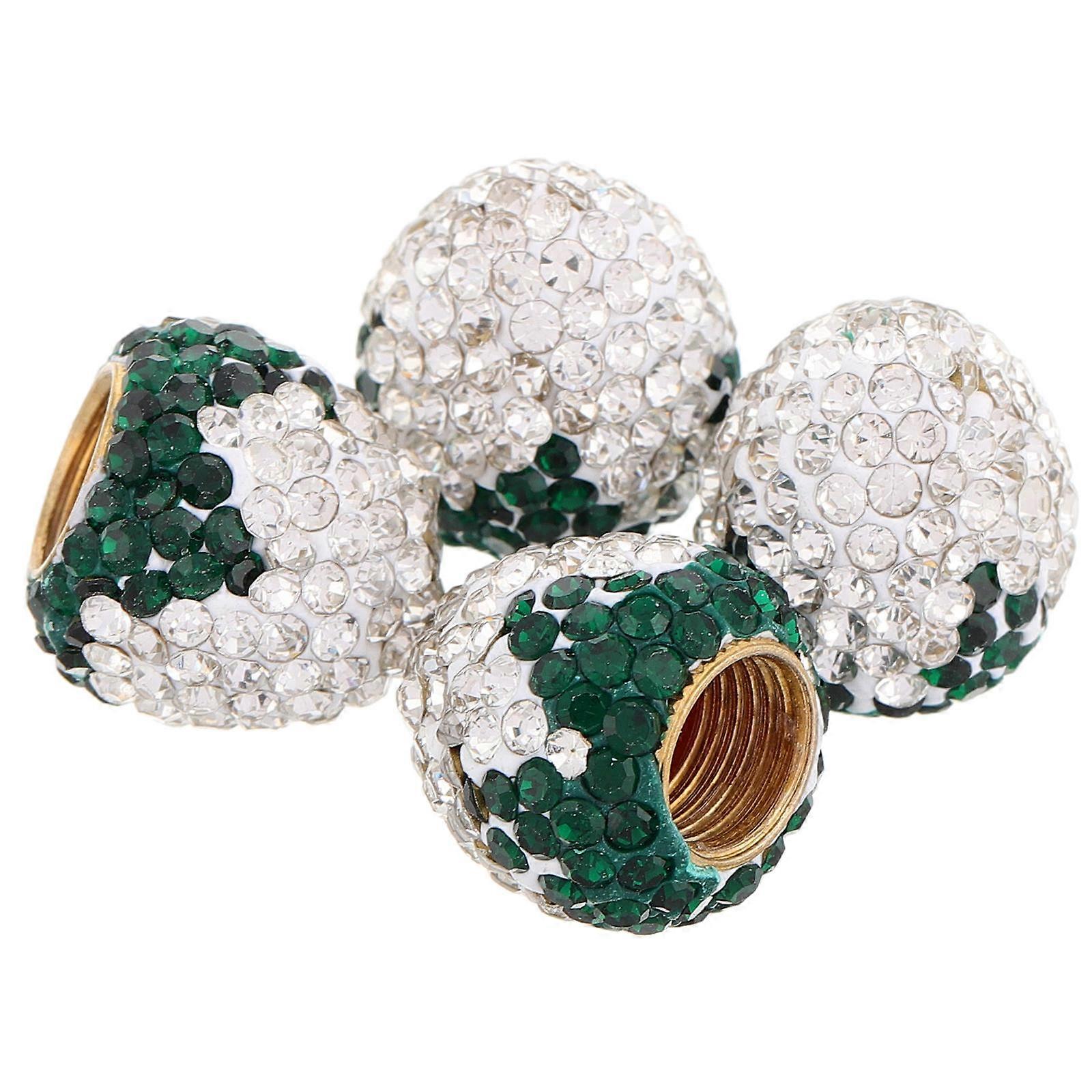 Bling Crystal Rhinestone Tire Valve Stem Caps for Automobile with Dustproof Copper Material