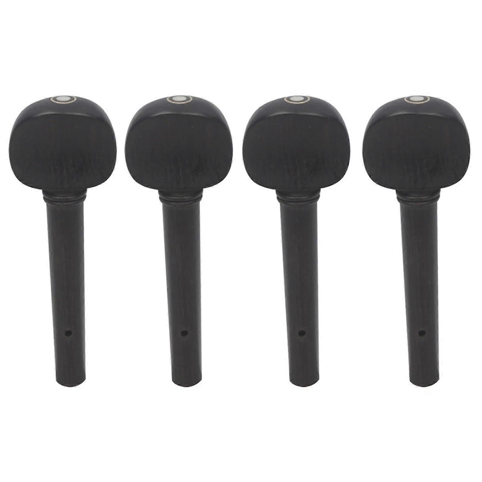 Violin tuning pegs 4 pieces/set Tuner Ebony String Instrument Accessories for 1/8 1/4 1/2 3/4 4/4(44)