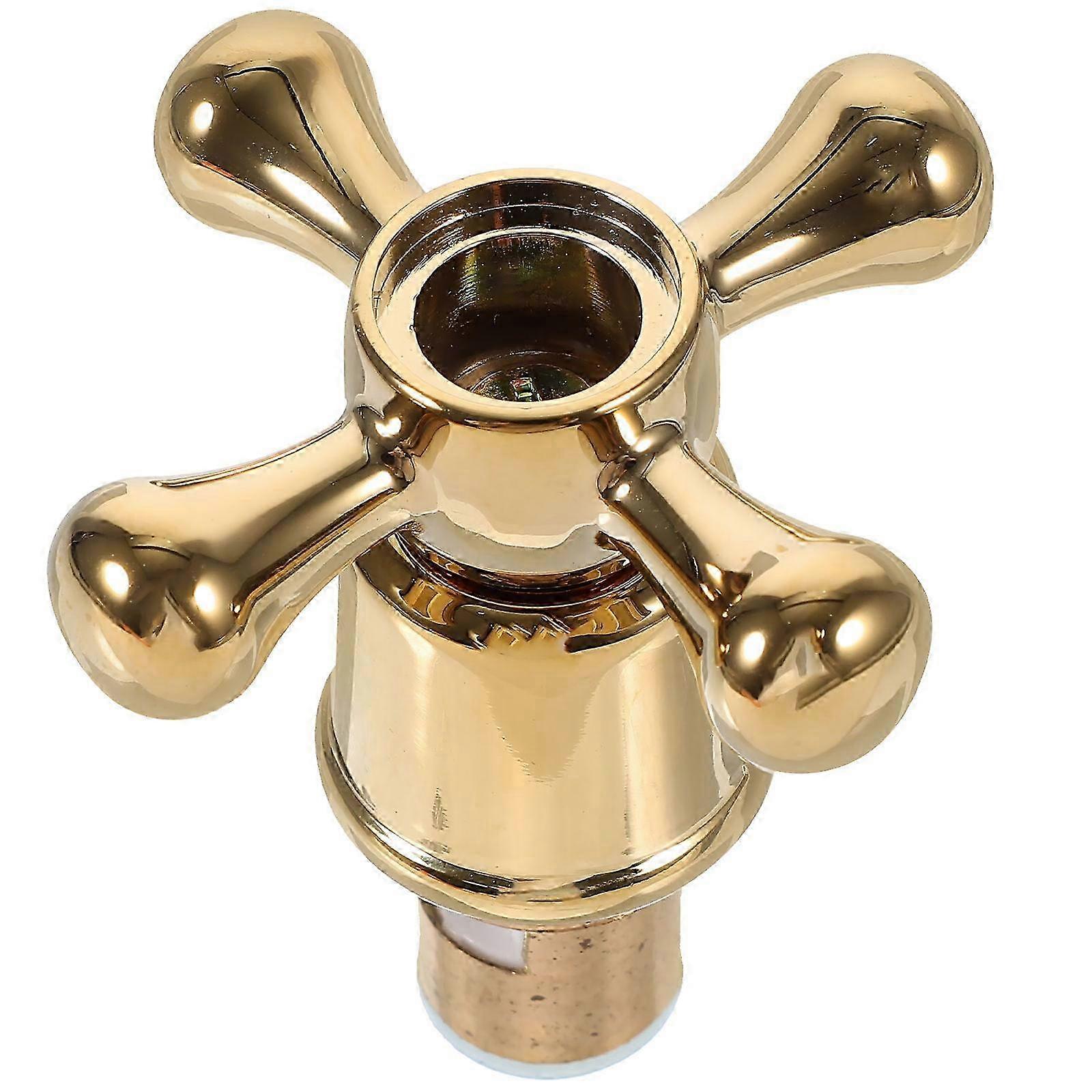 Kran Kran Knopp Handtag Mässing Cross Head viktoriansk stil husägare Badrum kran 1 set