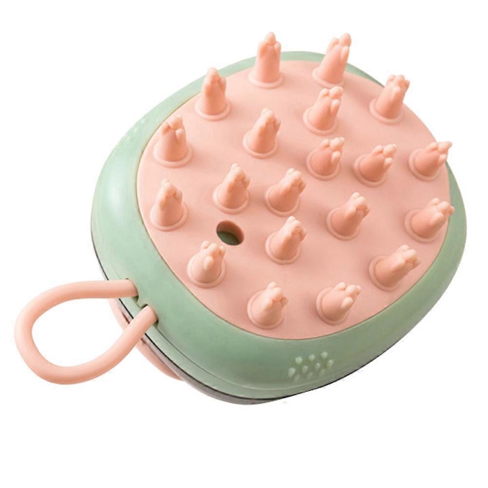 Soft Brush for Hair Scalp Cleaning and Massage Made of ABS Green Easy to Hold Suitable for All Ages