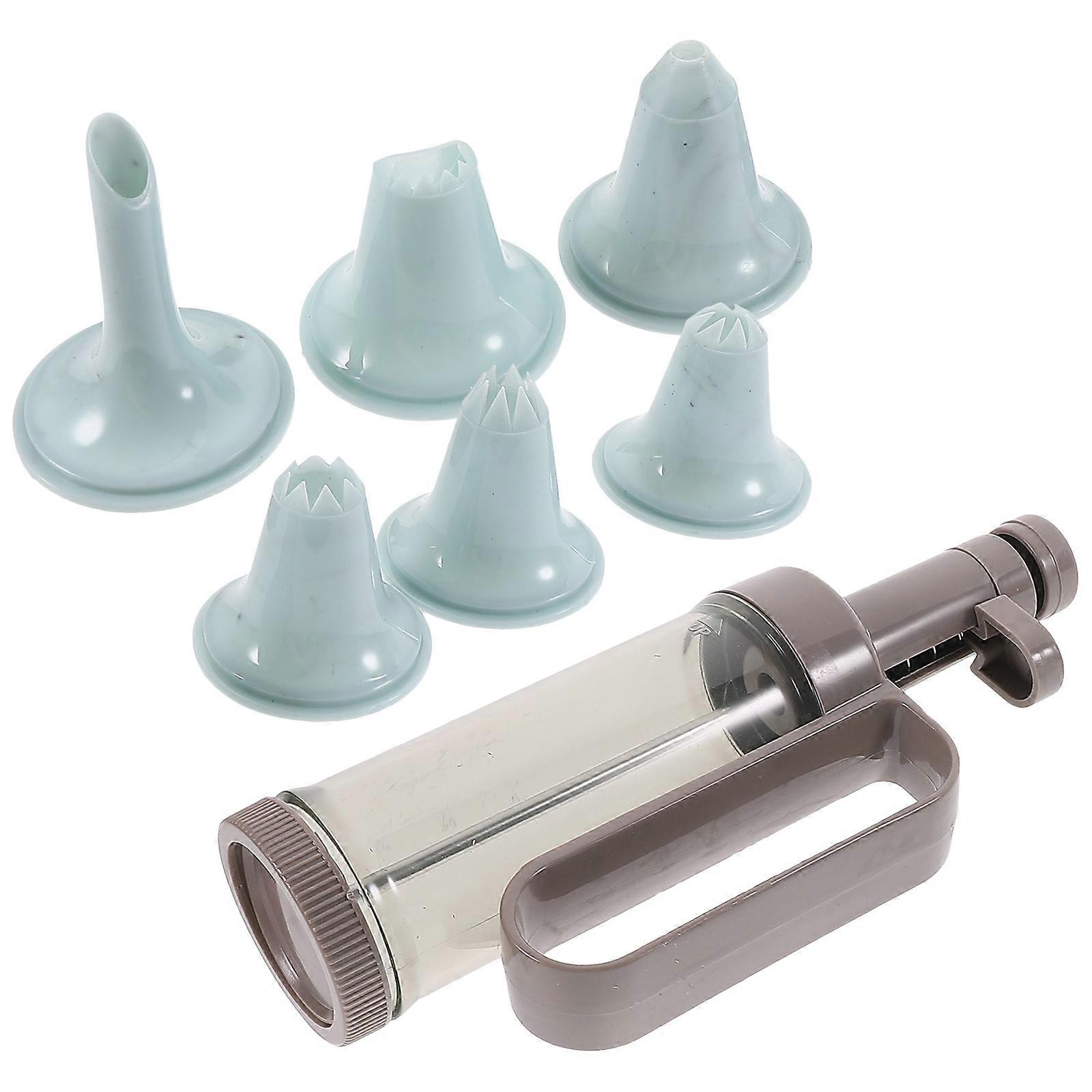 1 Set Baking Tools Cookie Press Kit Plastic Biscuit Maker with Comfort Grip for Dessert Decoration