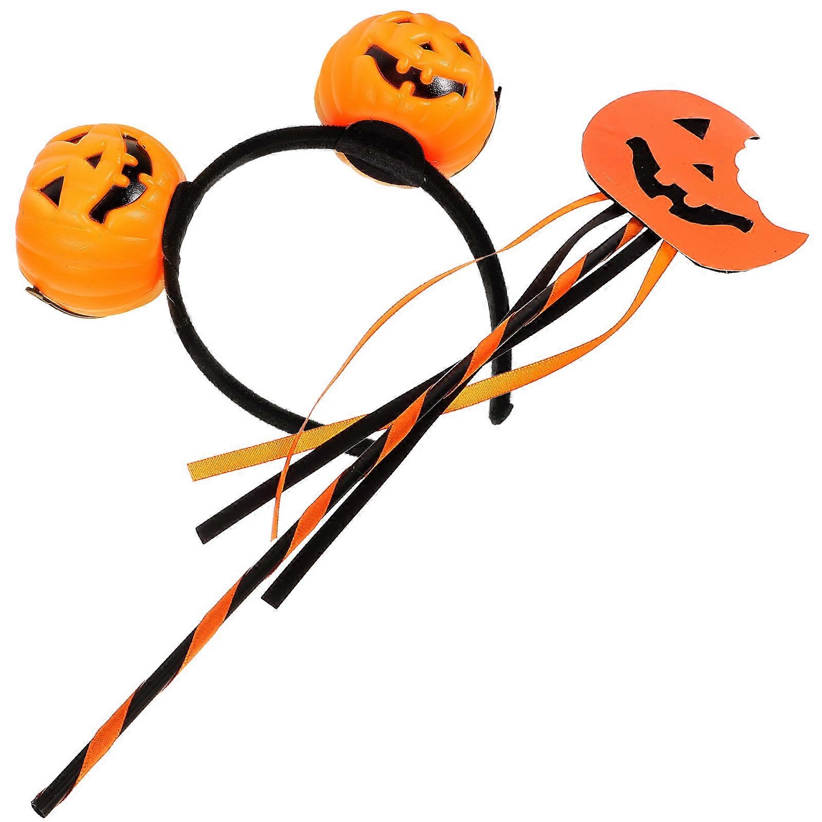 Halloween Pumpkin Headband Party Accessory For Adults And Children In Multi Color With Pumpkin Shape Decoration 1 Set