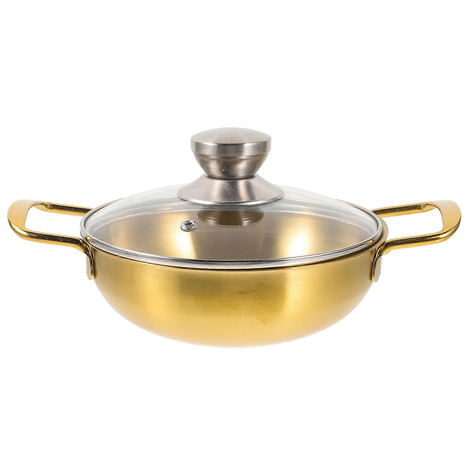Durable Metal Hot Pot For Family Gatherings With Double Handles And Anti-scalding Design Size 27.5x19.5cm 1Pcs