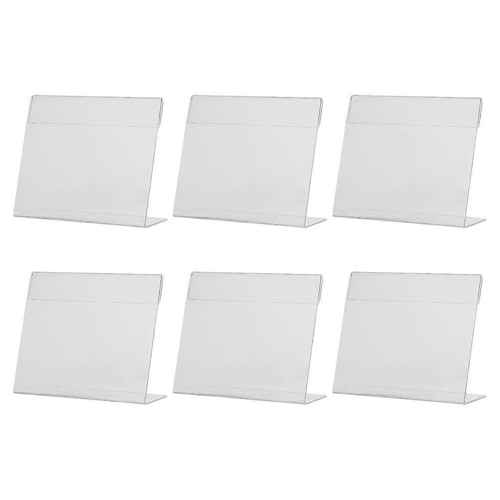 Price Tag Showing Stand Acrylic Flyer Display Stands Card Holding Business Owners 6Pcs