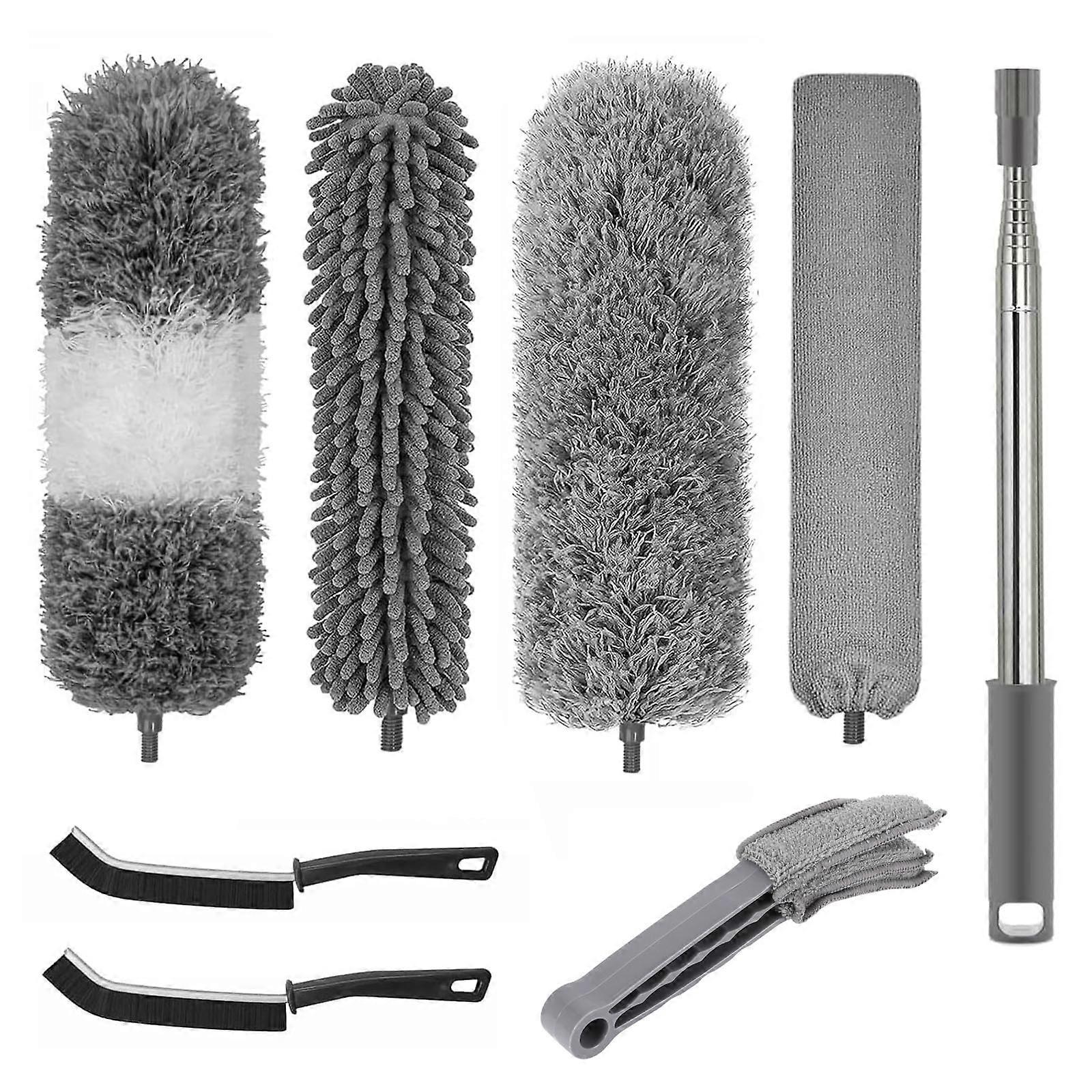 Multi-function Telescopic Cleaning Duster (2.8m Gray + Cleaning Brush)