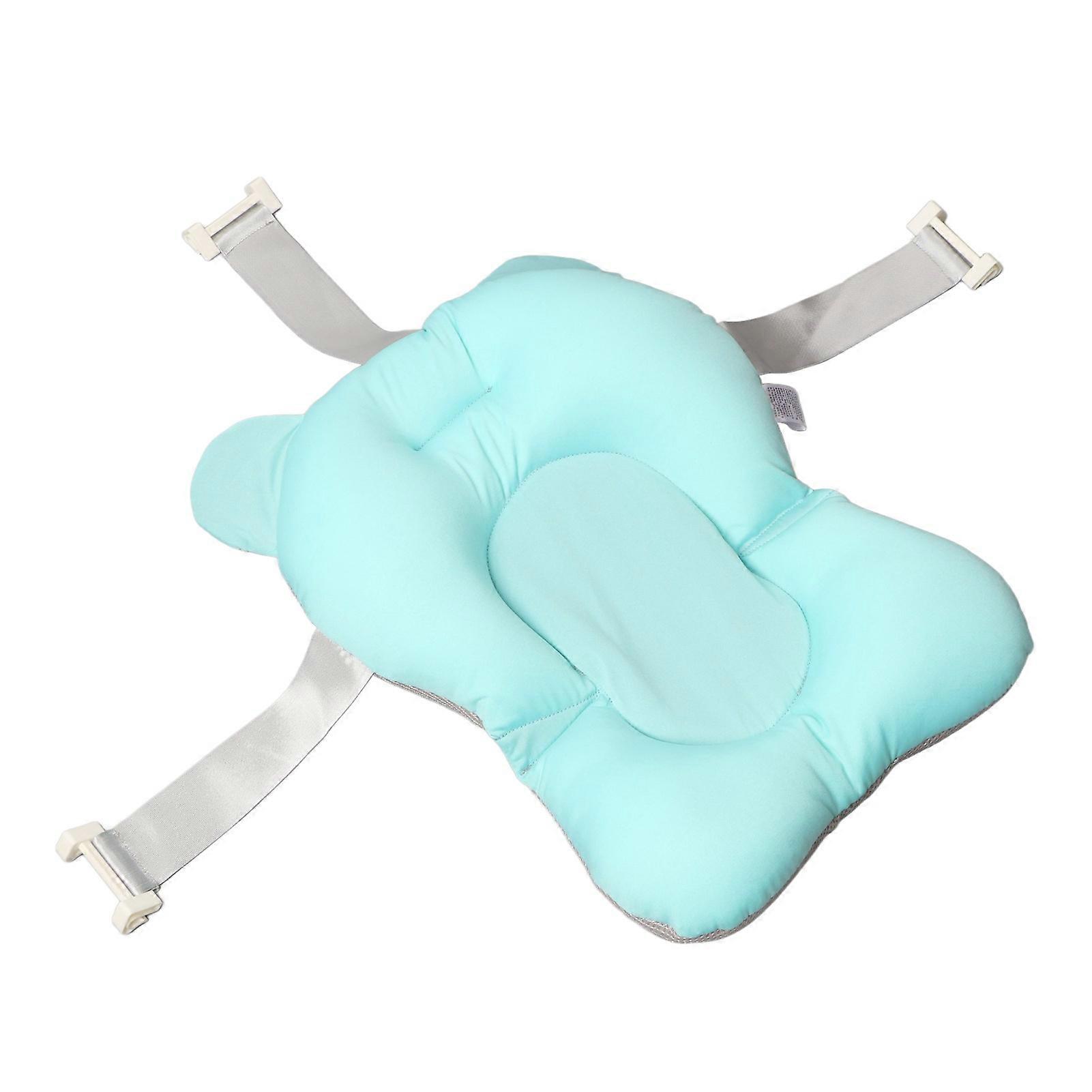 Blue Soft Baby Bath Support Cushion Pad Cute Breathable Adjustable Newborn Bathtub Floating Pillow Mat