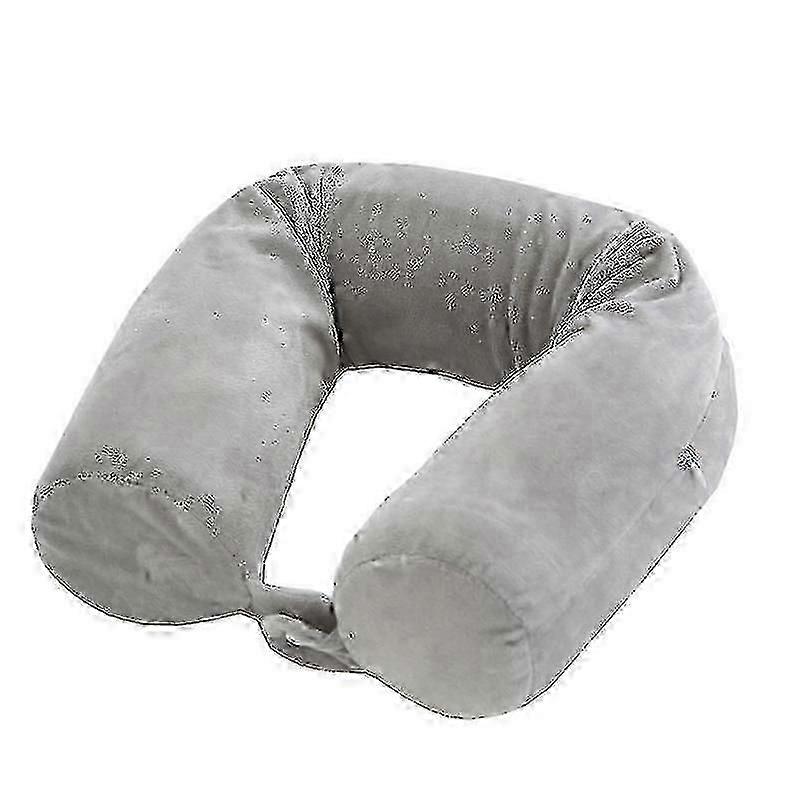 Twist Memory Foam Travel Pillow Neck Pillows Travel Accessories Traveling On Airplane, Bus, Train At Home(grey Memory Foam)