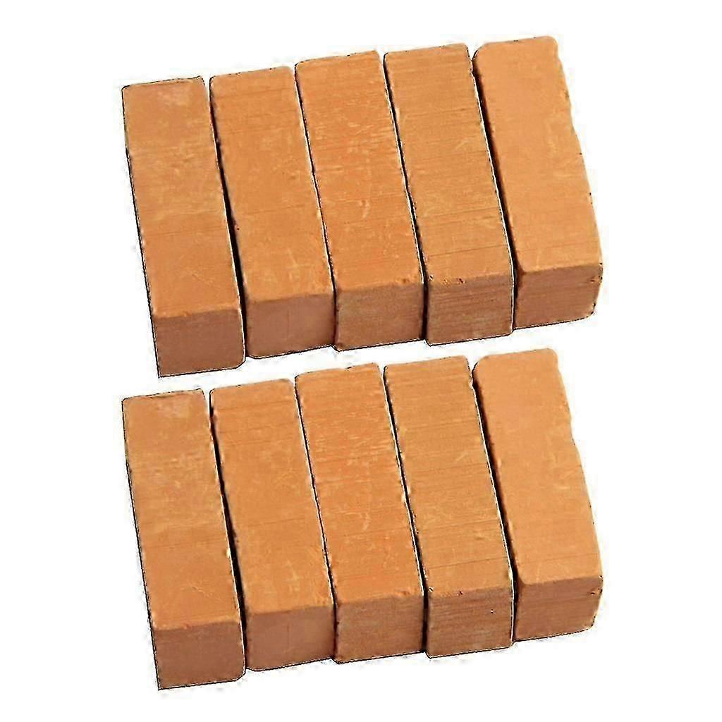 10pcs Simulation Porcelain Brick Model Red For Architecture Building