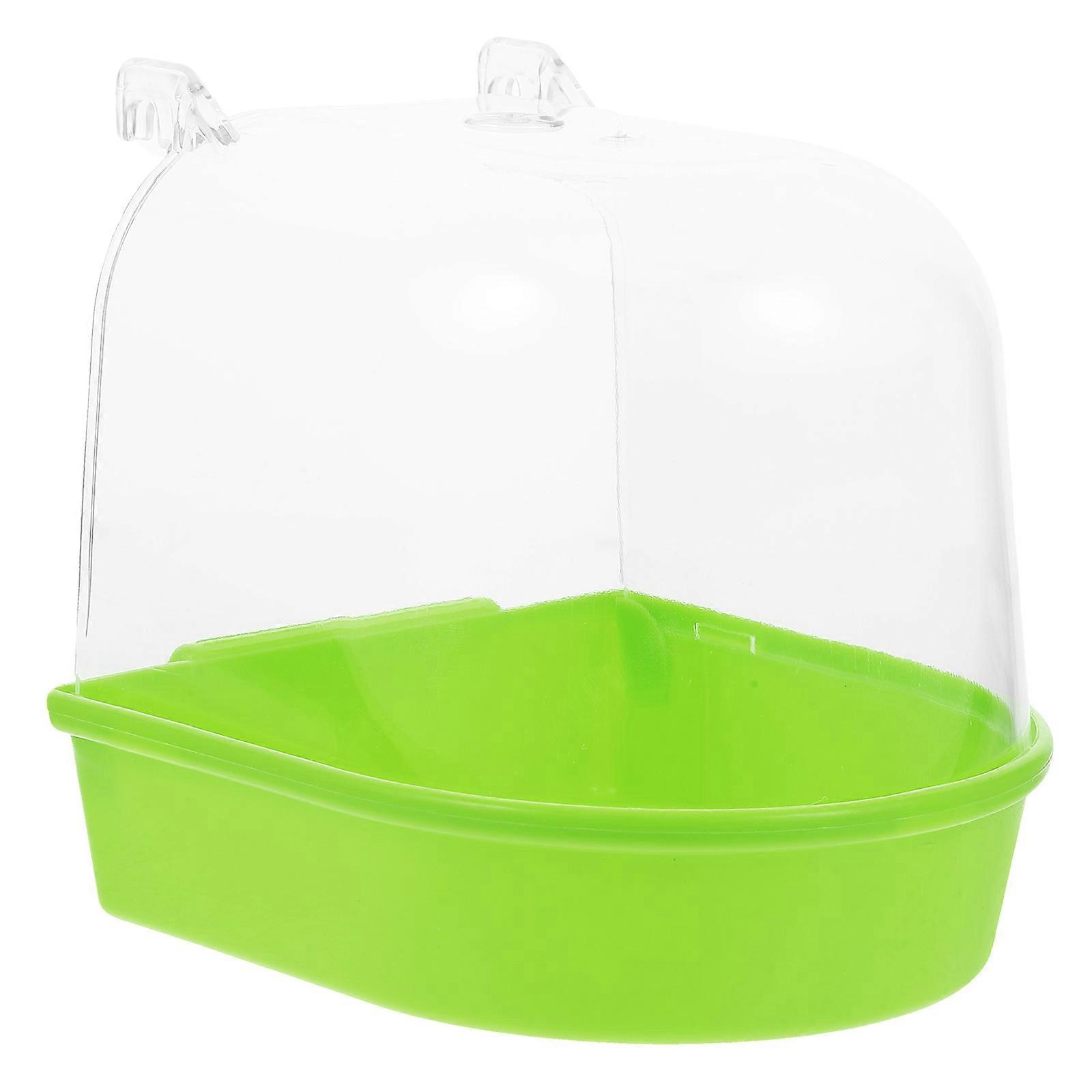 Bird Bath Tub for Cage Parakeet Parrot Small Birds Shower Basin 1 Set Accessories for Indoor Bird Bathing Box
