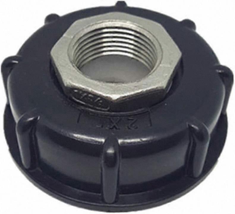 Stainless Steel 3/4" IBC Tote Tank Drain Adapter with Inner Wire for Container Spout Replacement and Irrigation Connection Solutions