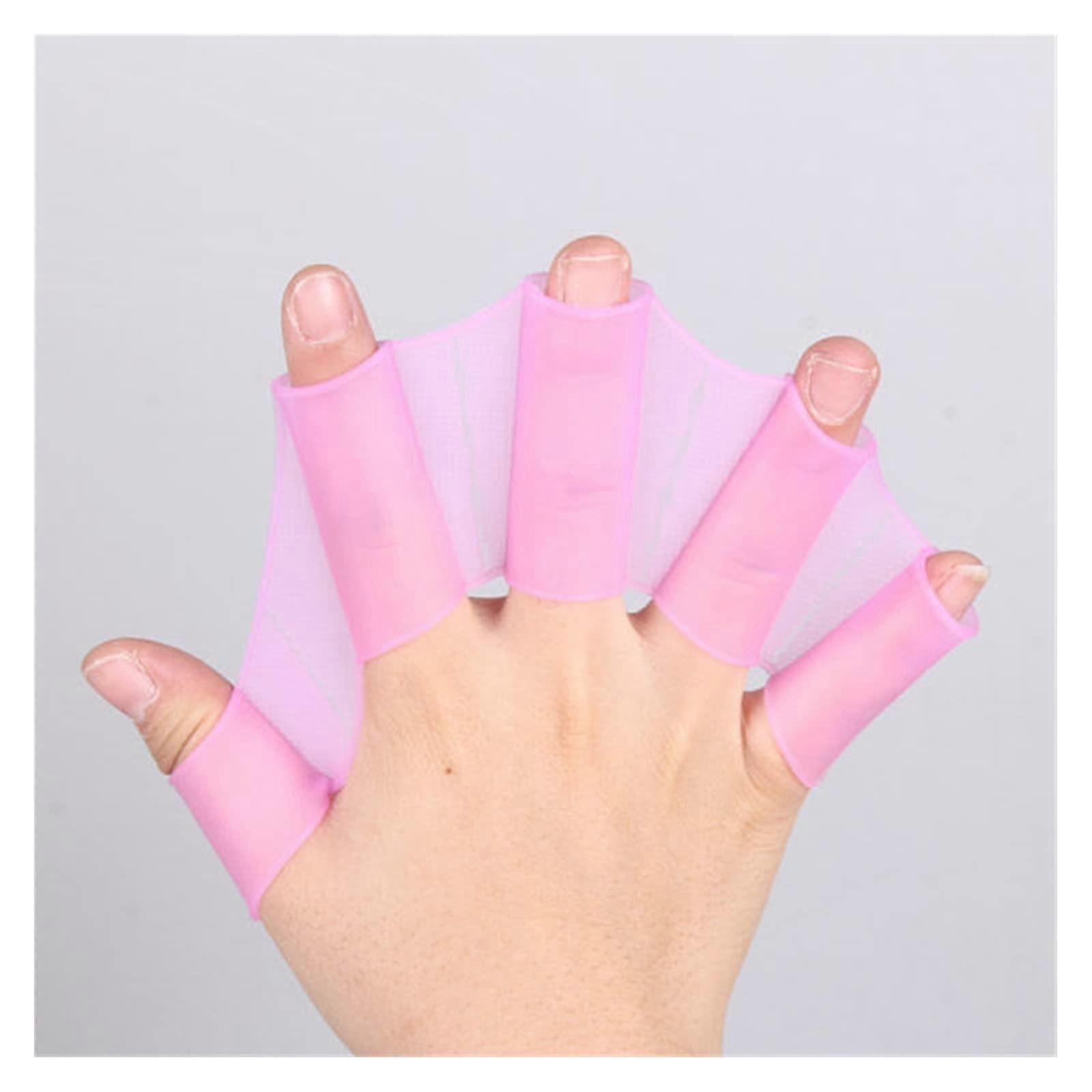 男女皆宜的 FrogType 硅胶腰带潜水手套,游泳脚蹼(粉色,L)