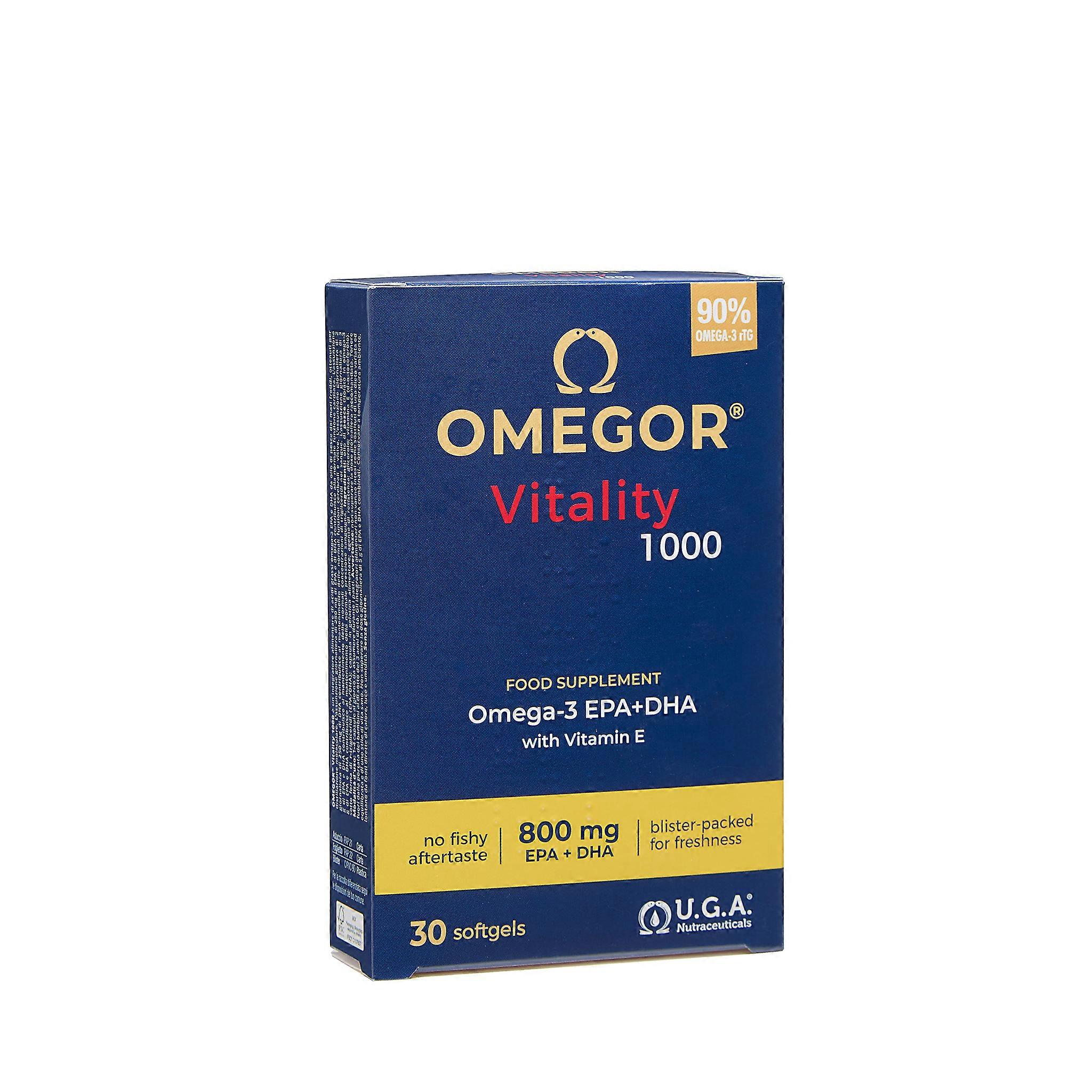 Omegor Vitality 1000 - Omega3 Epa ja DHA | 30 kapselia