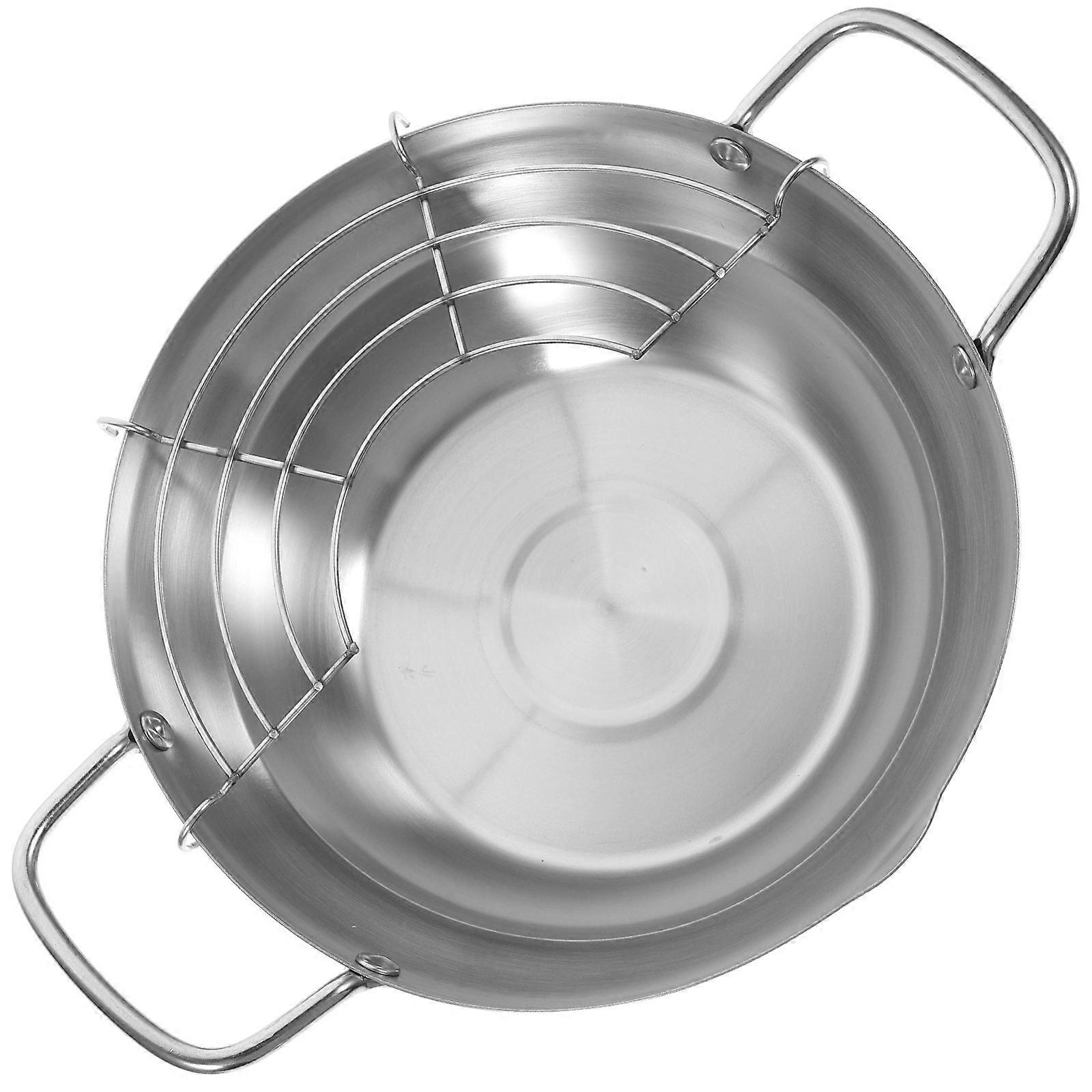 Practical Japanese Style Frying Pot Perfect For Family Use With Round Non-stick Feature Ideal For Cooking Tempura 1Pc