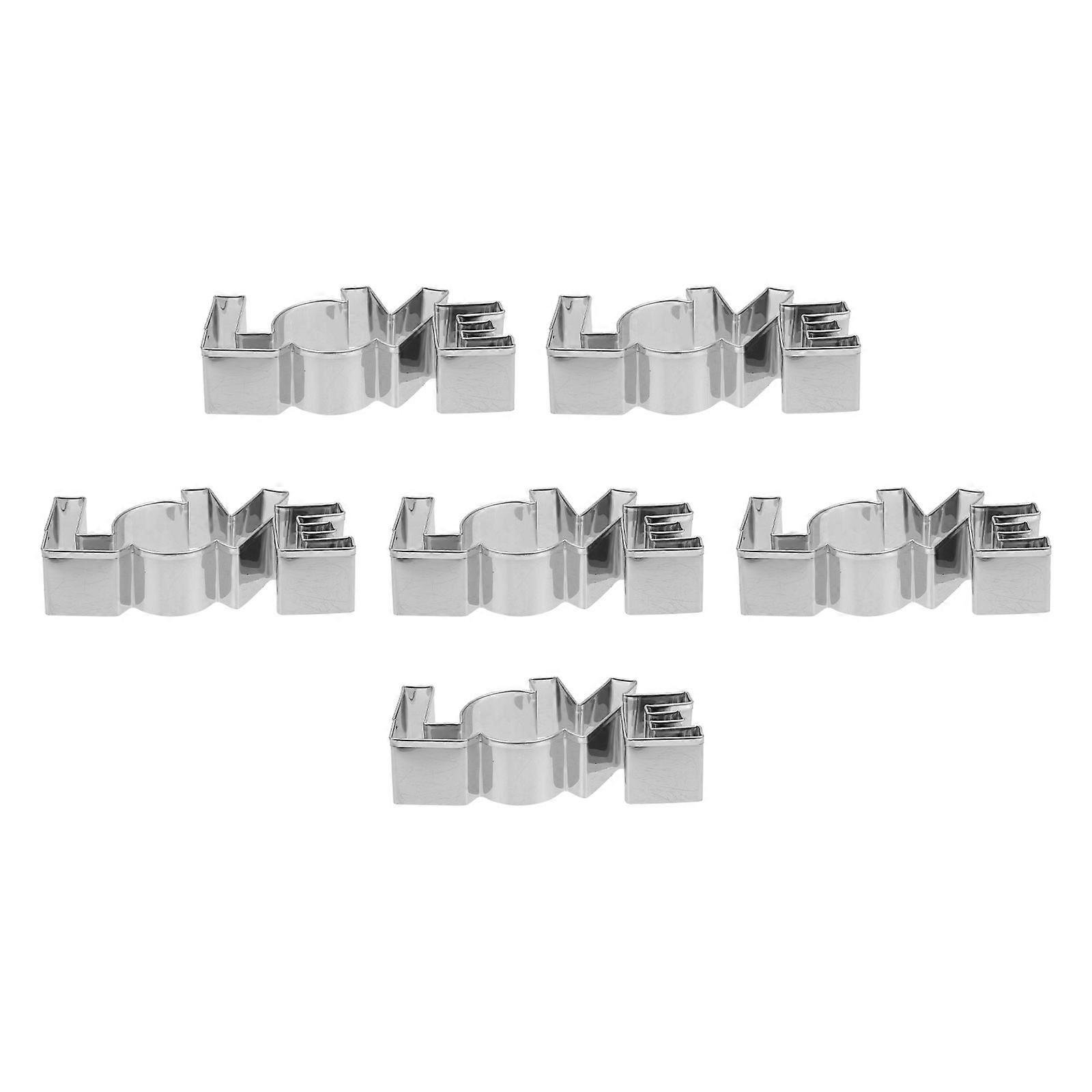 Cookie Cutting Tools 6Pcs Made Of Stainless Steel Ideal For Dessert Making At Family Gatherings In Silver Finish