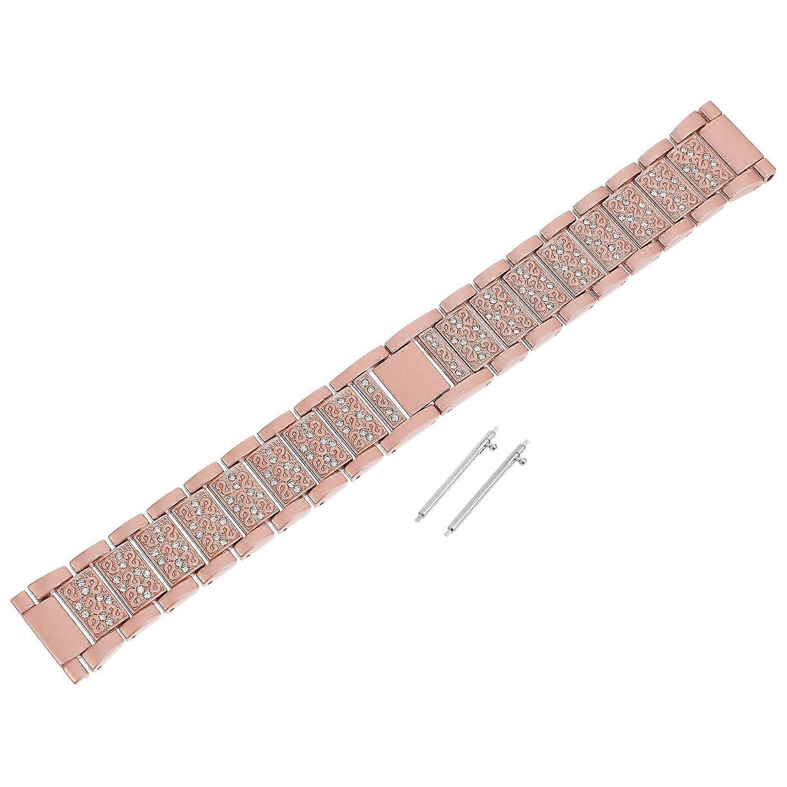 Here's a polished and professional product description based on the details you provided:
**Pink Rhinestones Replacement Watch Band for Women –