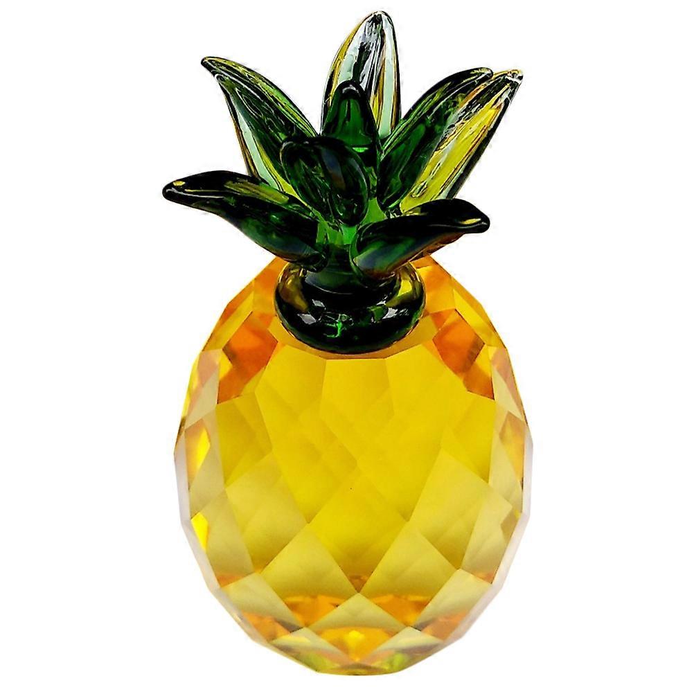 Crystal Pineapple Ornament   Decorative Desktop Statue for Home, Office & Car with Delicate Craftsmanship and Creative Fruit Design