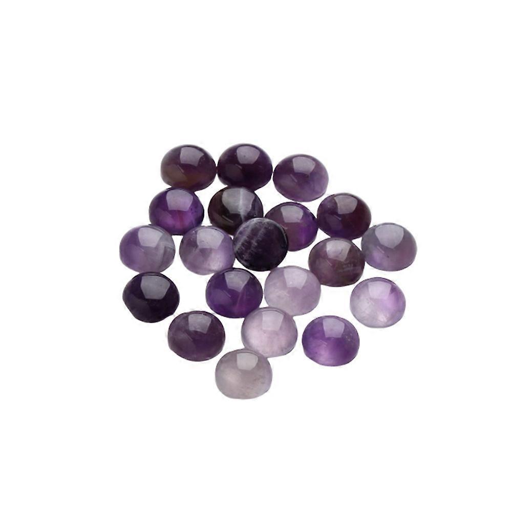 20PCS Purple Crystal Cabochons Flat Back Glass Beads for DIY Jewelry Craft Making Round Stickers for Home Decor Accessories
