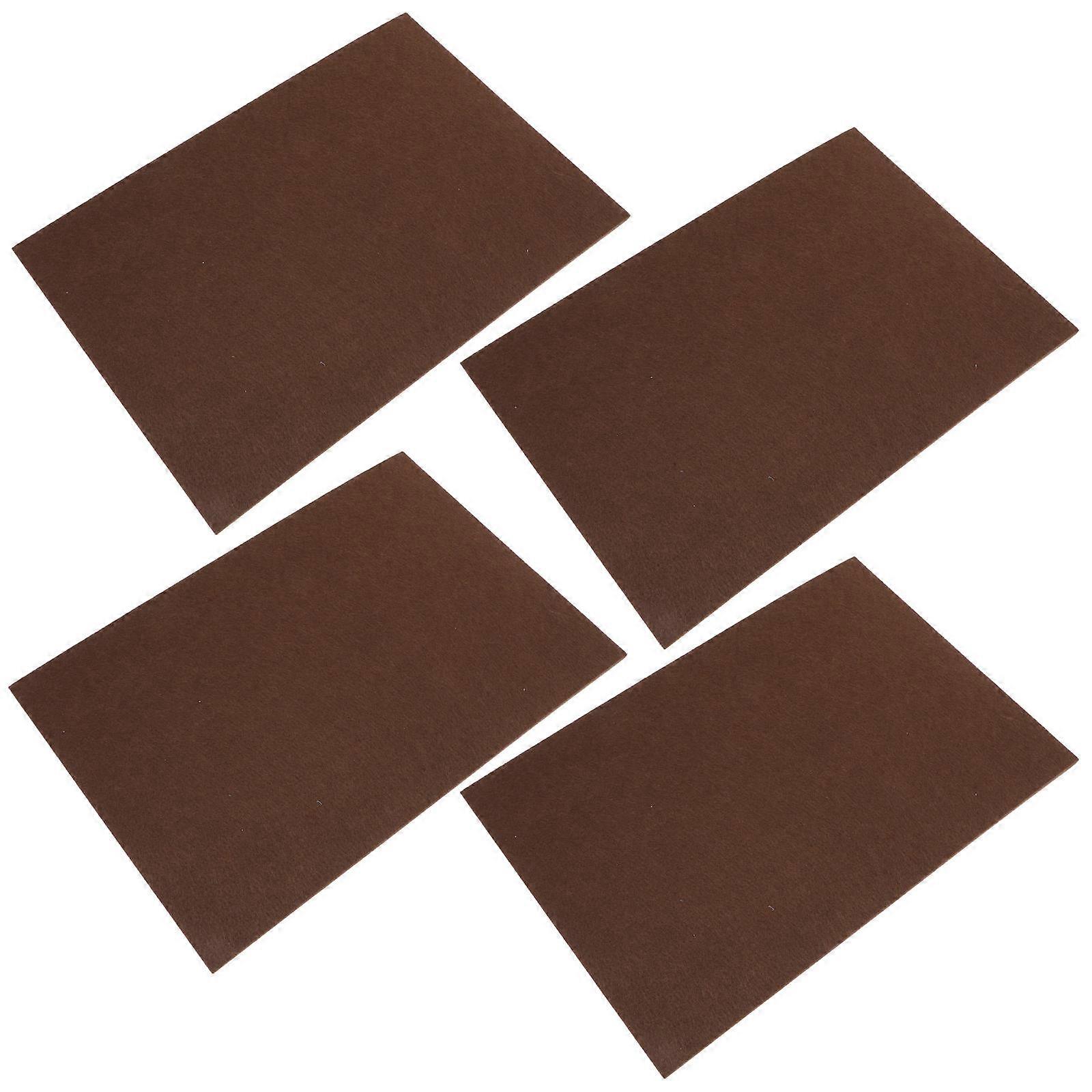 Light Brown 4Pcs Silent Floor Protector Pads For Furniture Use Rectangle Shape Suitable For Houseowners